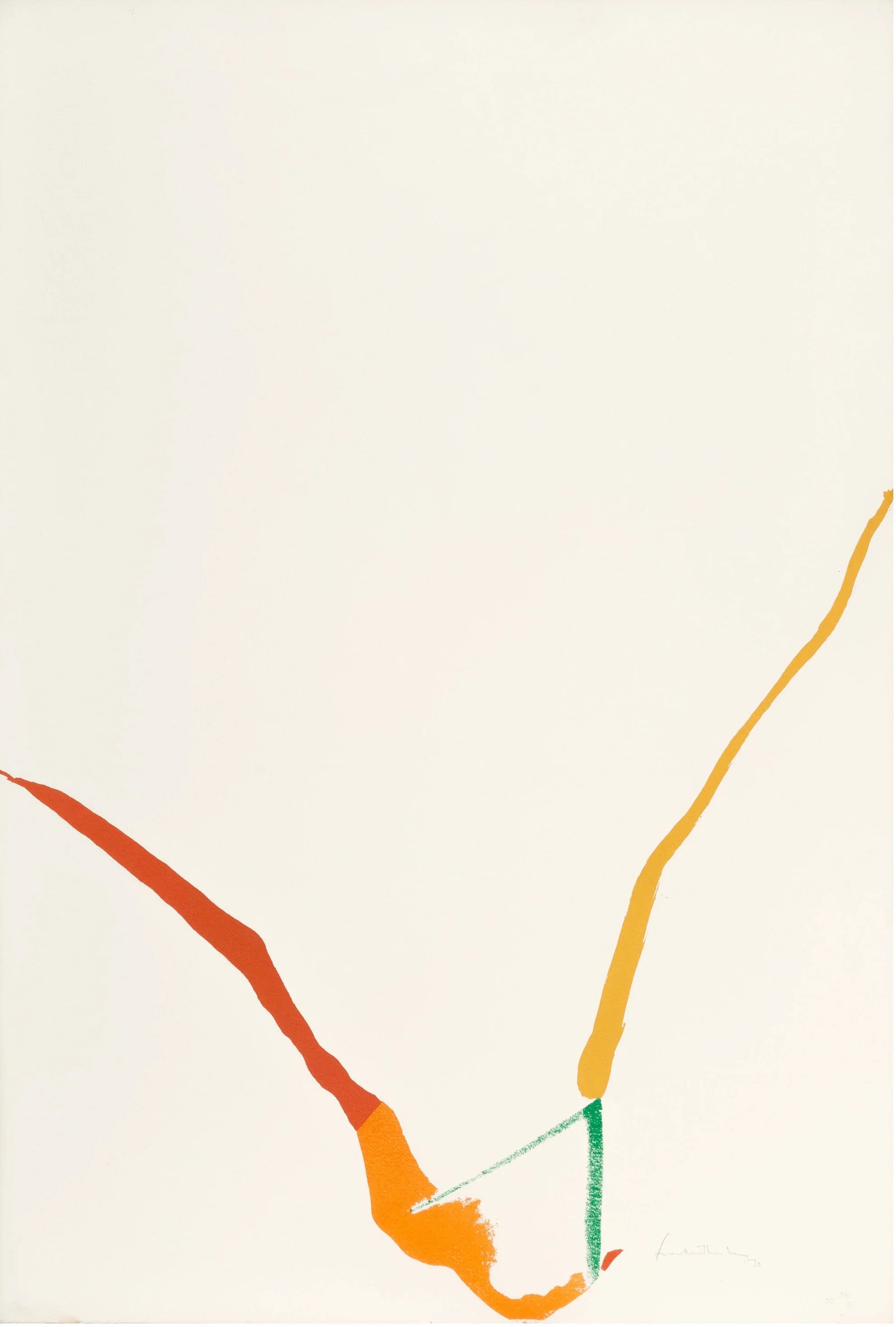 What Red Lines Can Do (Harrison 23), 1970 by Helen Frankenthaler