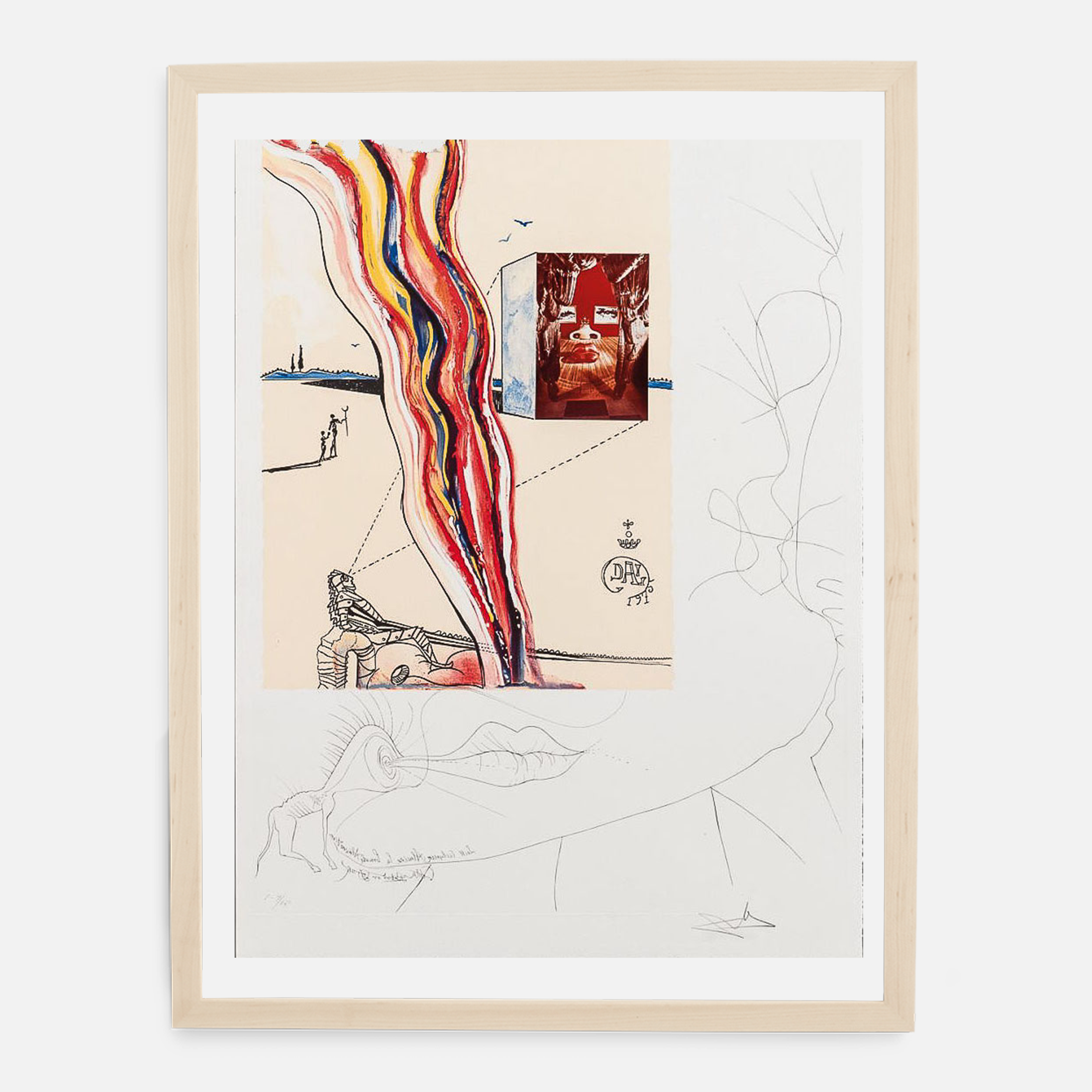 Liquid & Gaseous Television (Imagination & Objects of the Future Portfolio), 1975-1976 by Salvador Dali