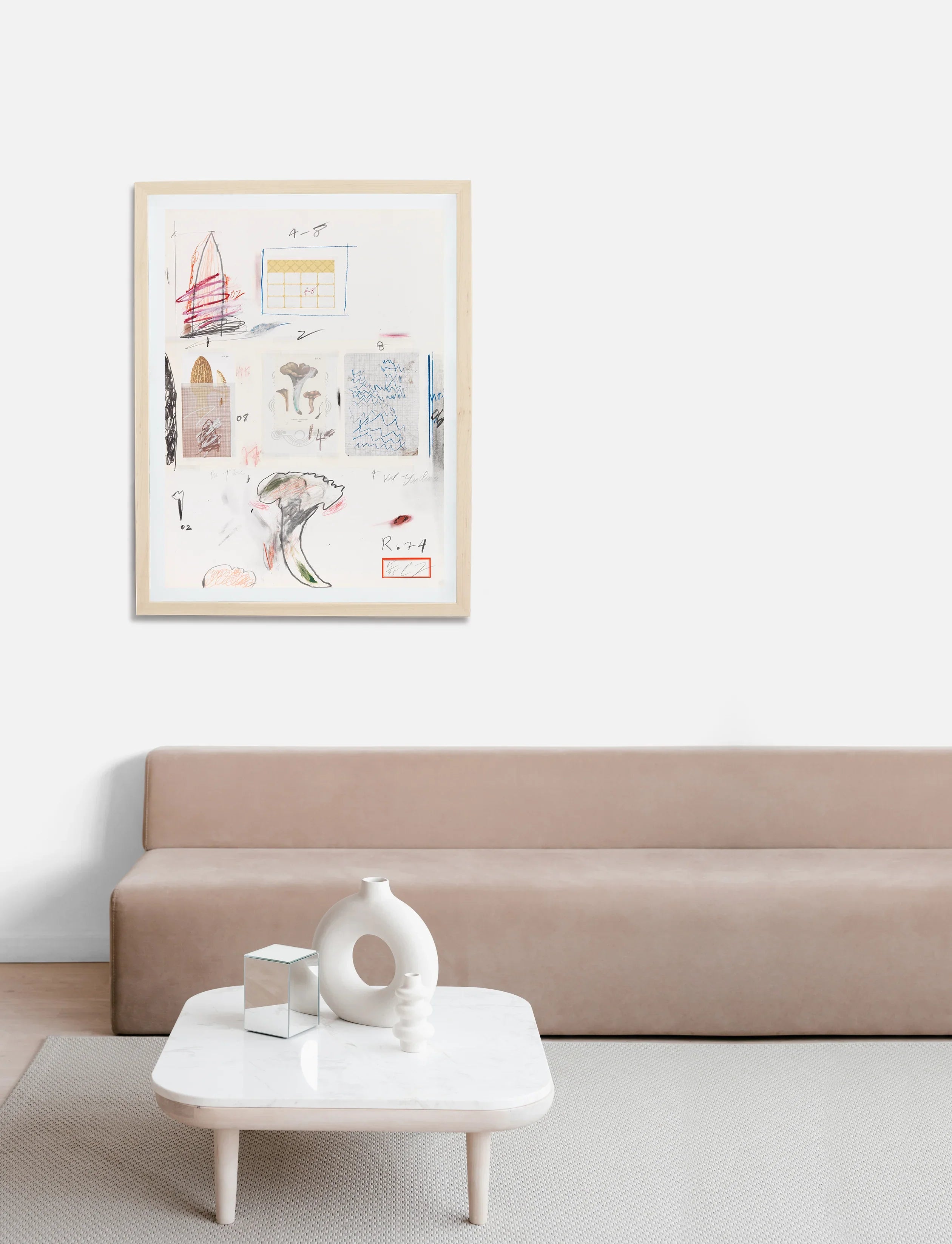 Plate VI, from Natural History Part I: Mushrooms, 1974 by Cy Twombly