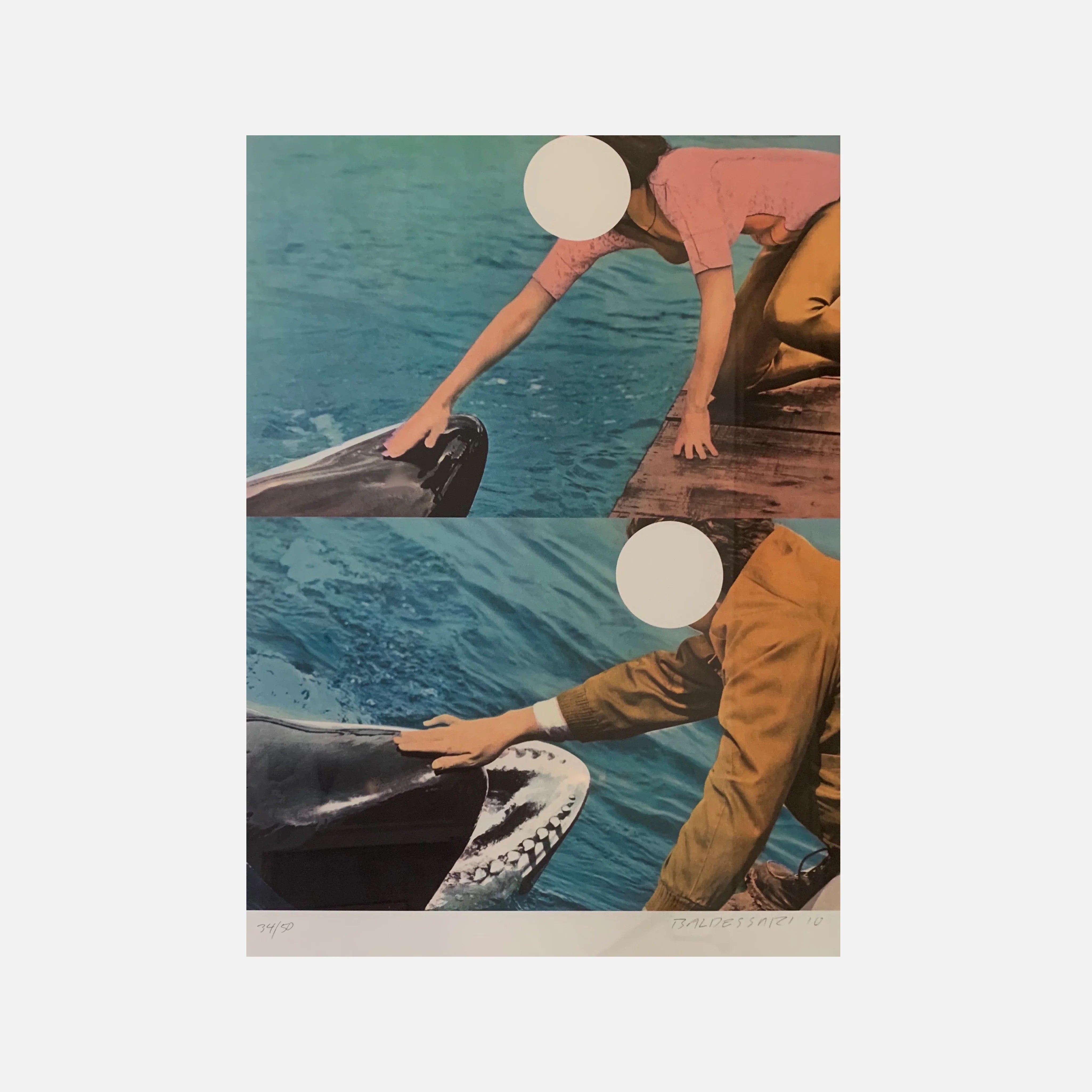 Two Whales (With People), 2010 by John Baldessari