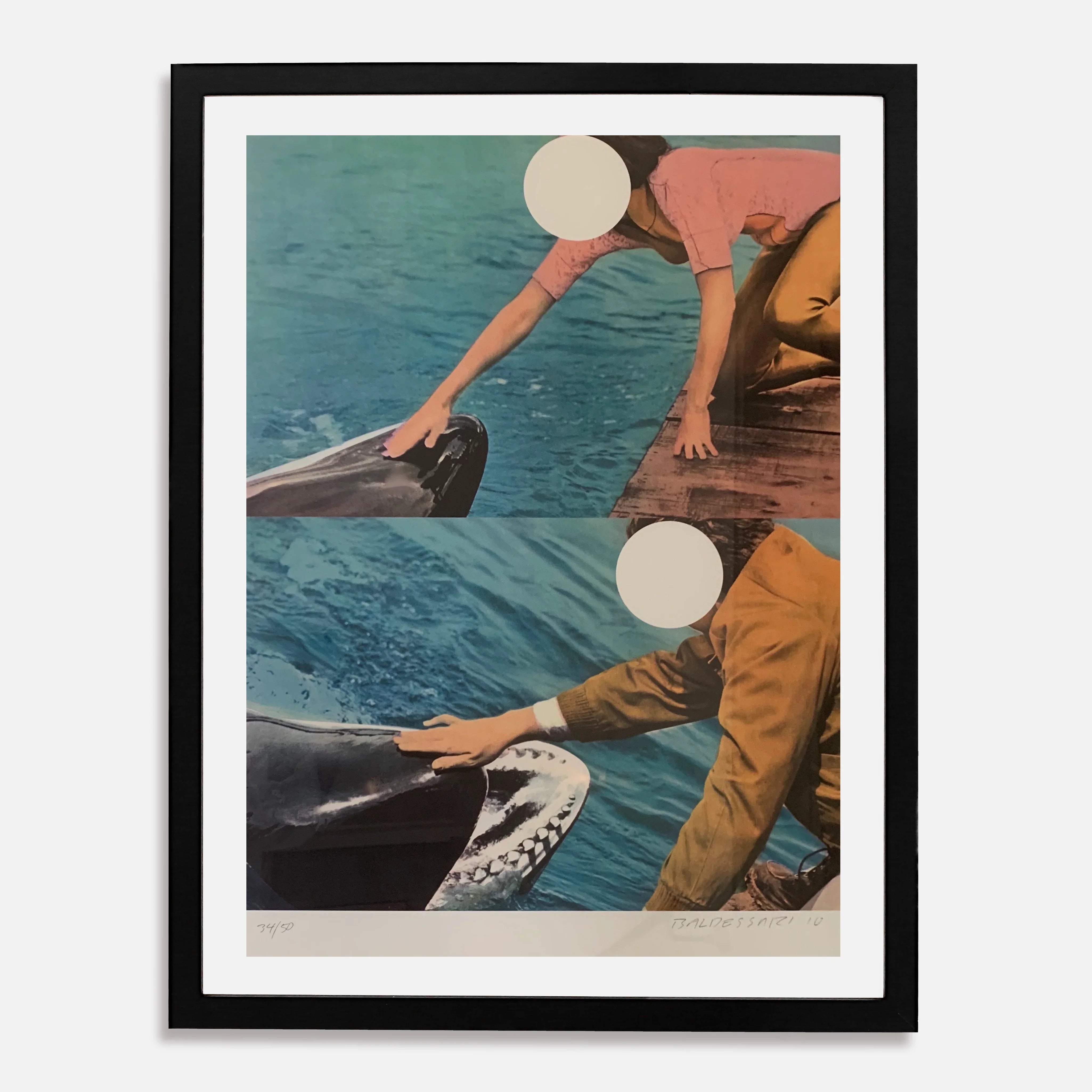 Two Whales (With People), 2010 by John Baldessari