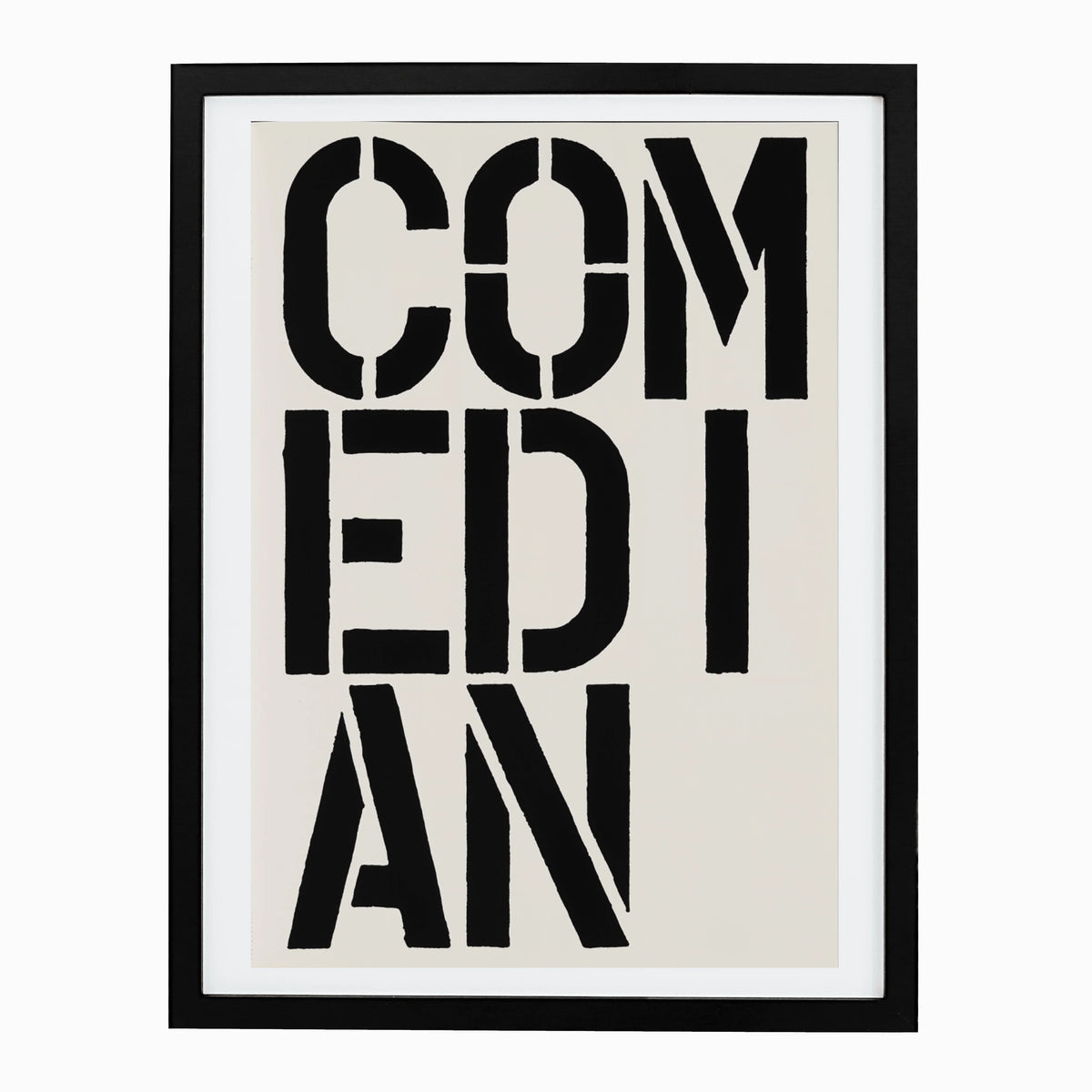 Comedian (page from Black Book), 1989 by Christopher Wool
