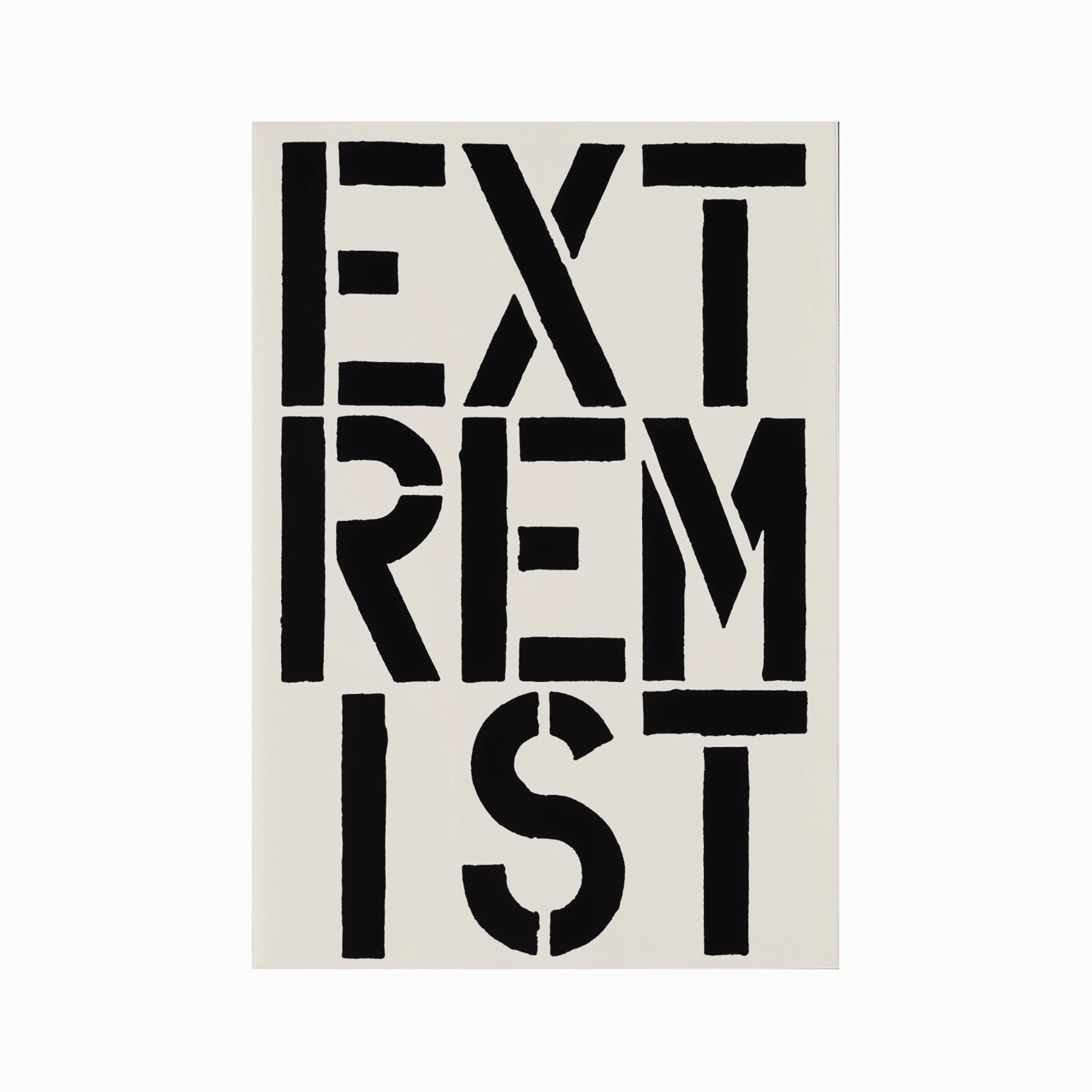 Extremist (page from Black Book), 1989 by Christopher Wool