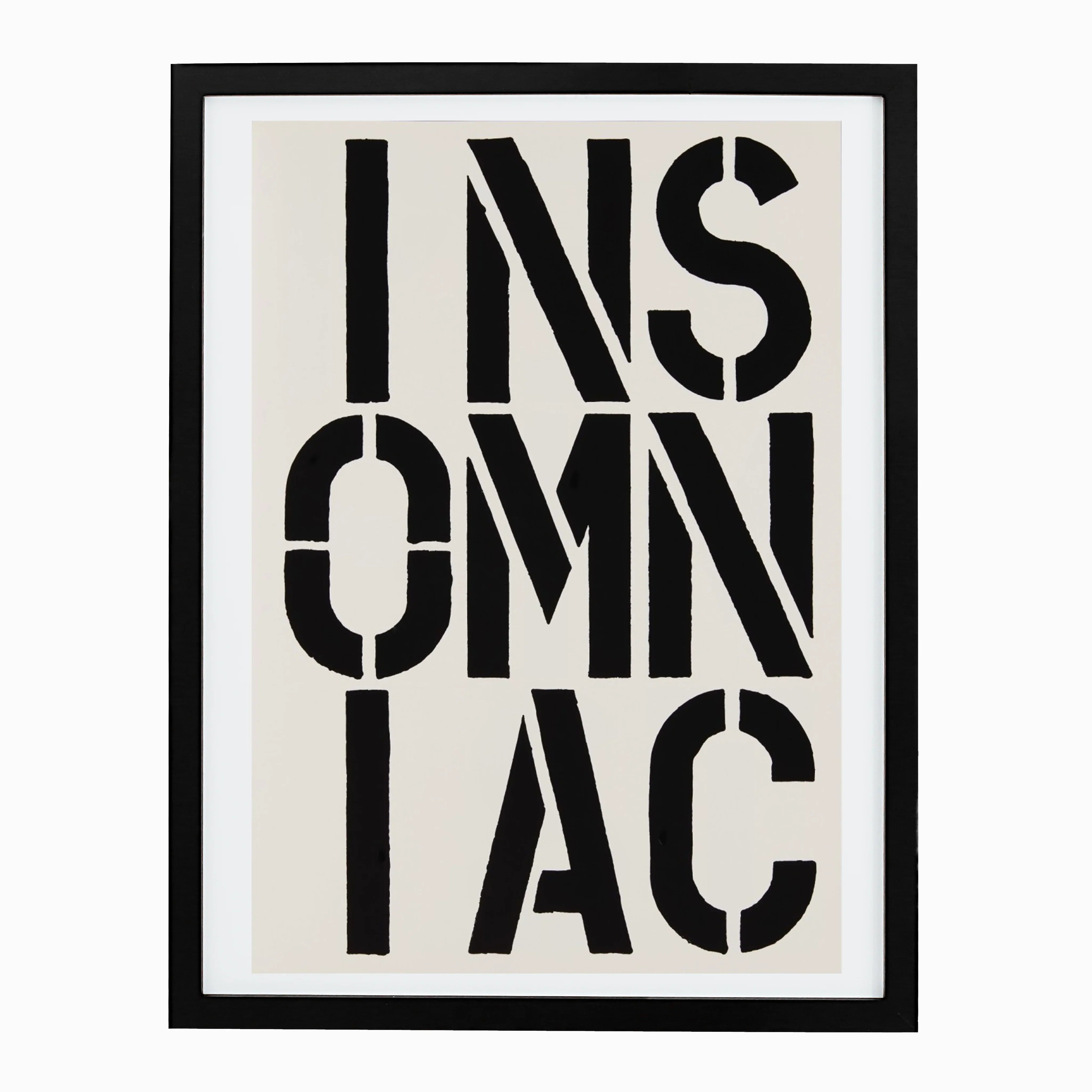 Insomniac, Page from Black Book, 1989 by Christopher Wool