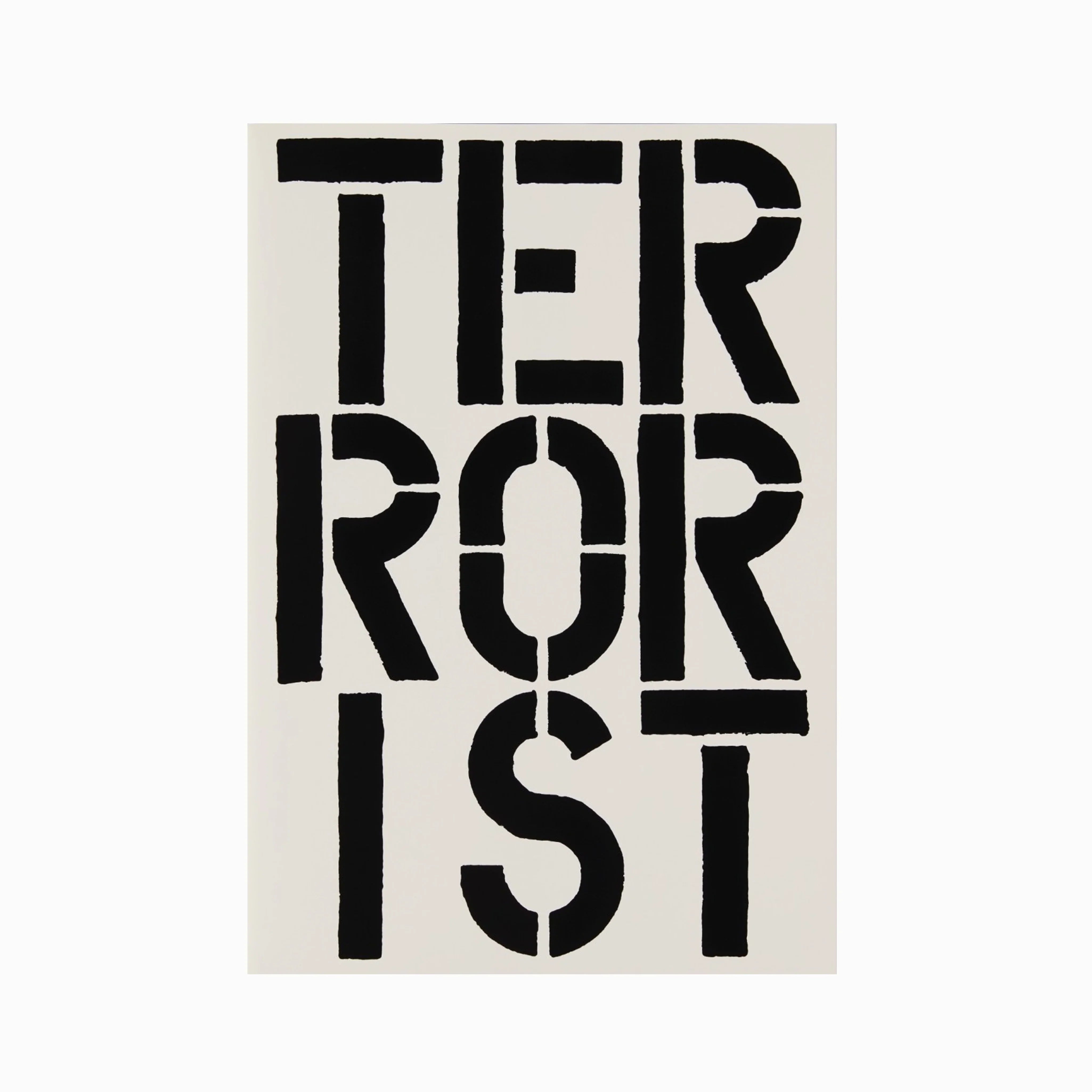Terrorist, Page from Black Book, 1989 by Christopher Wool