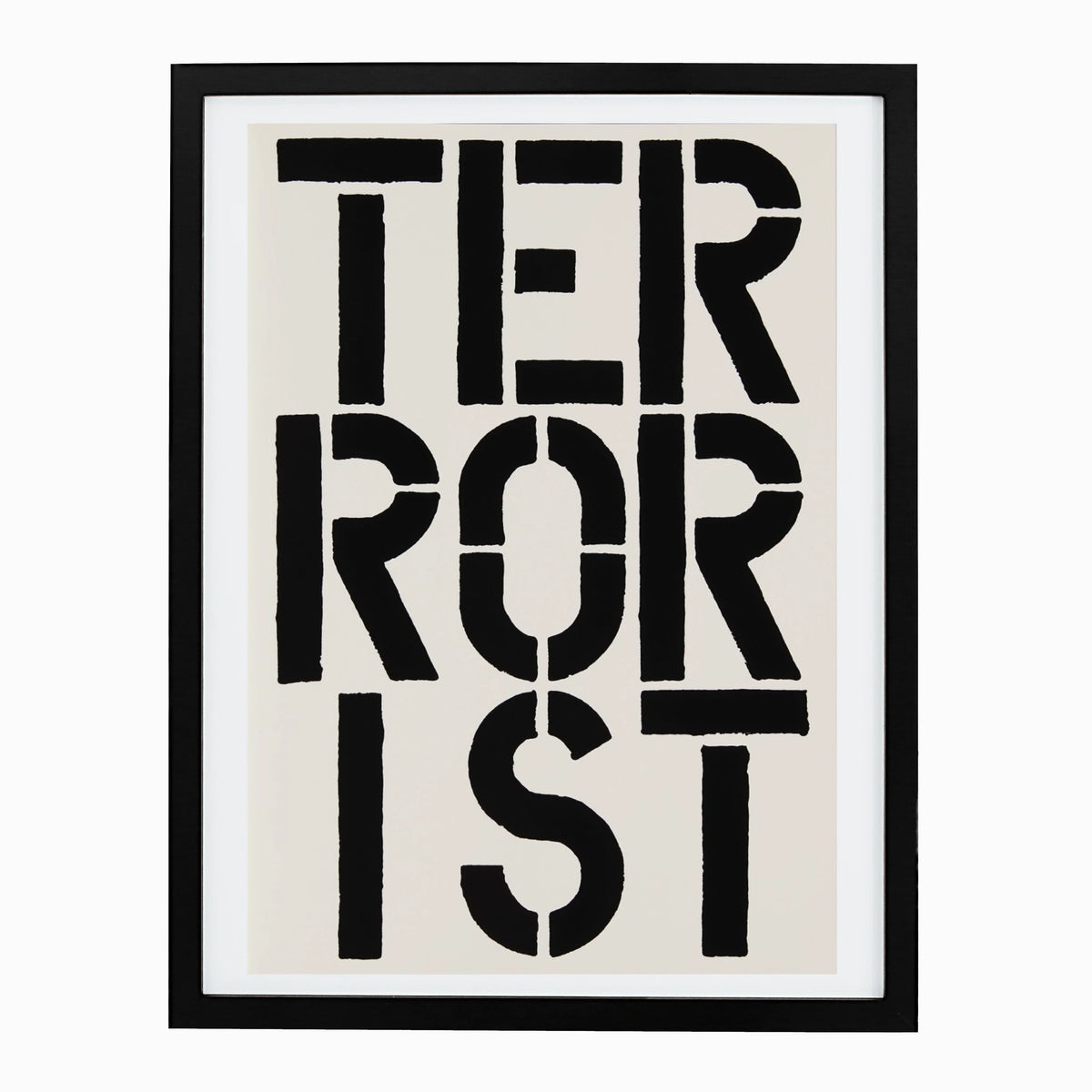 Terrorist, Page from Black Book, 1989 by Christopher Wool
