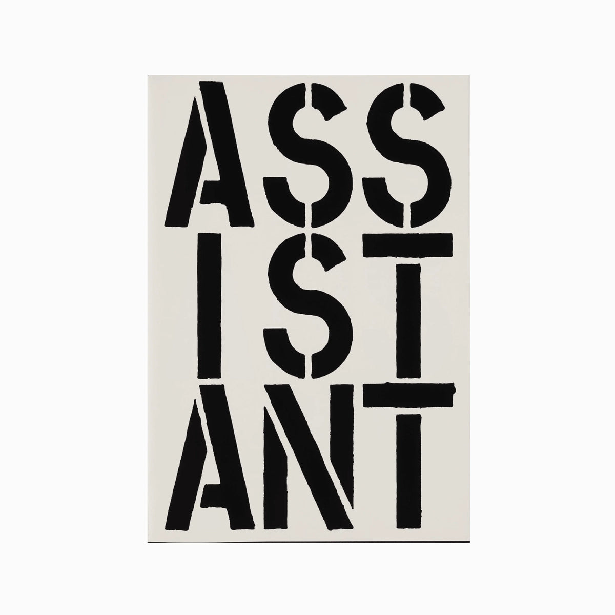 Assistant (page from Black Book), 1989 by Christopher Wool