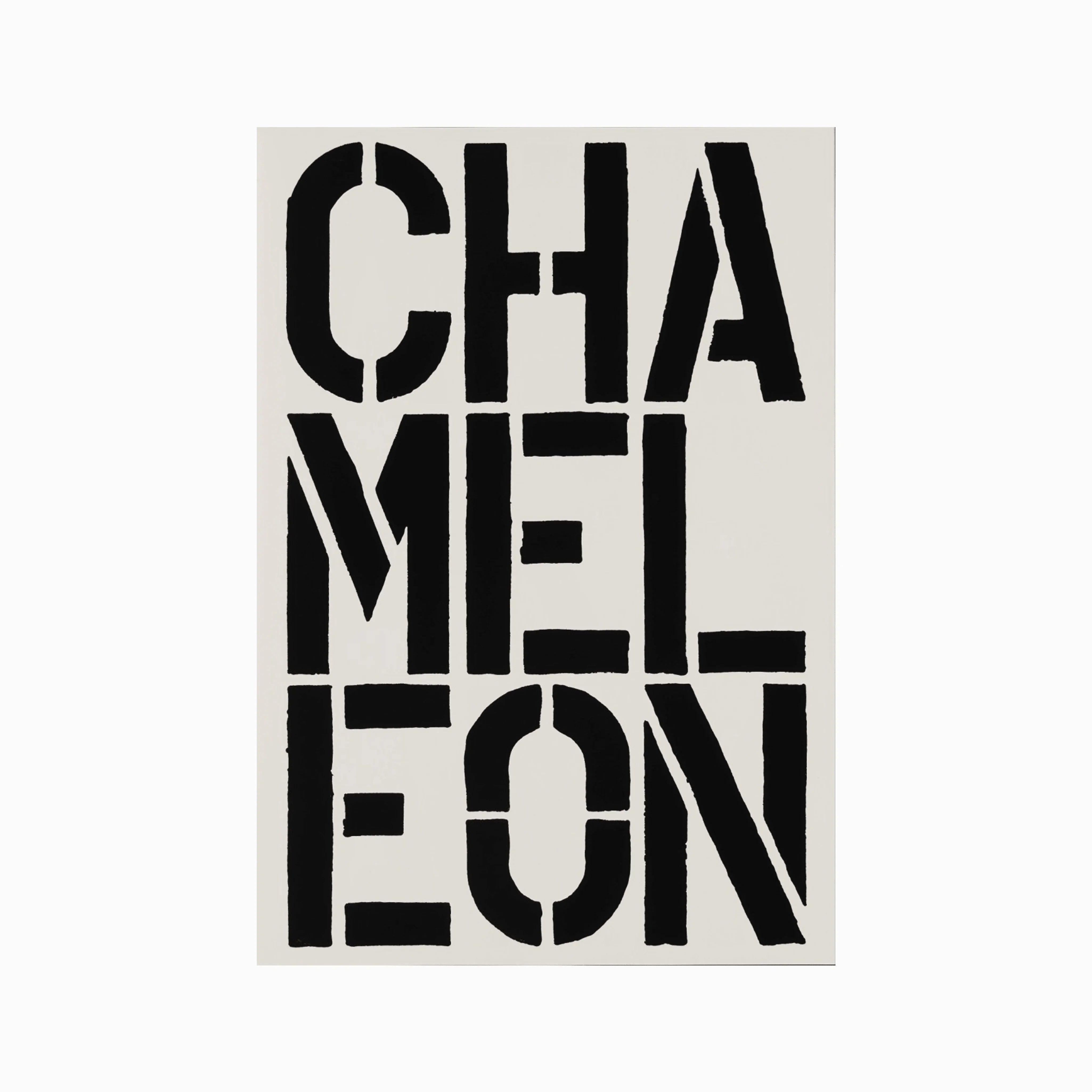Chameleon (page from Black Book), 1989 by Christopher Wool