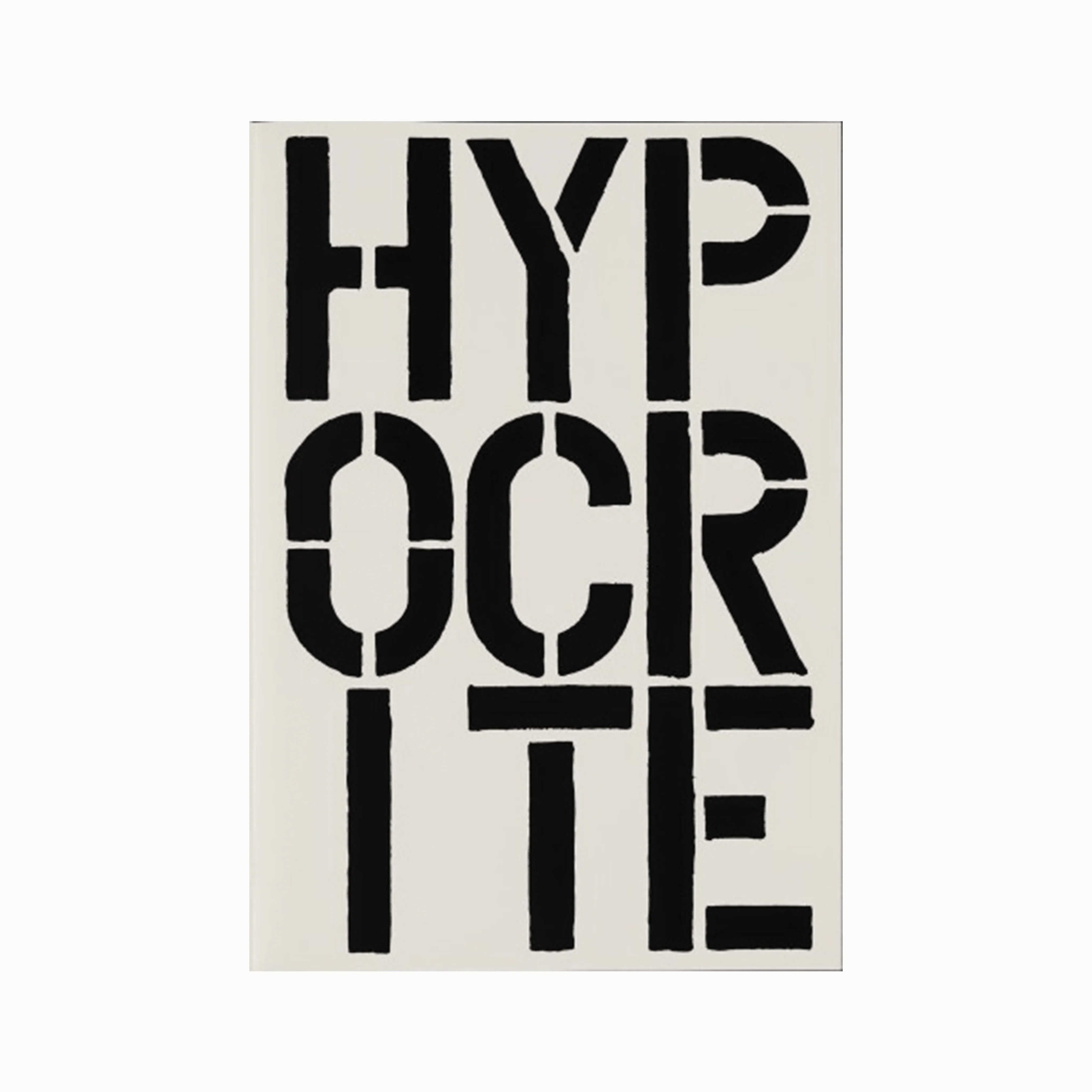Hypocrite (page from Black Book) 1989 by Christopher Wool