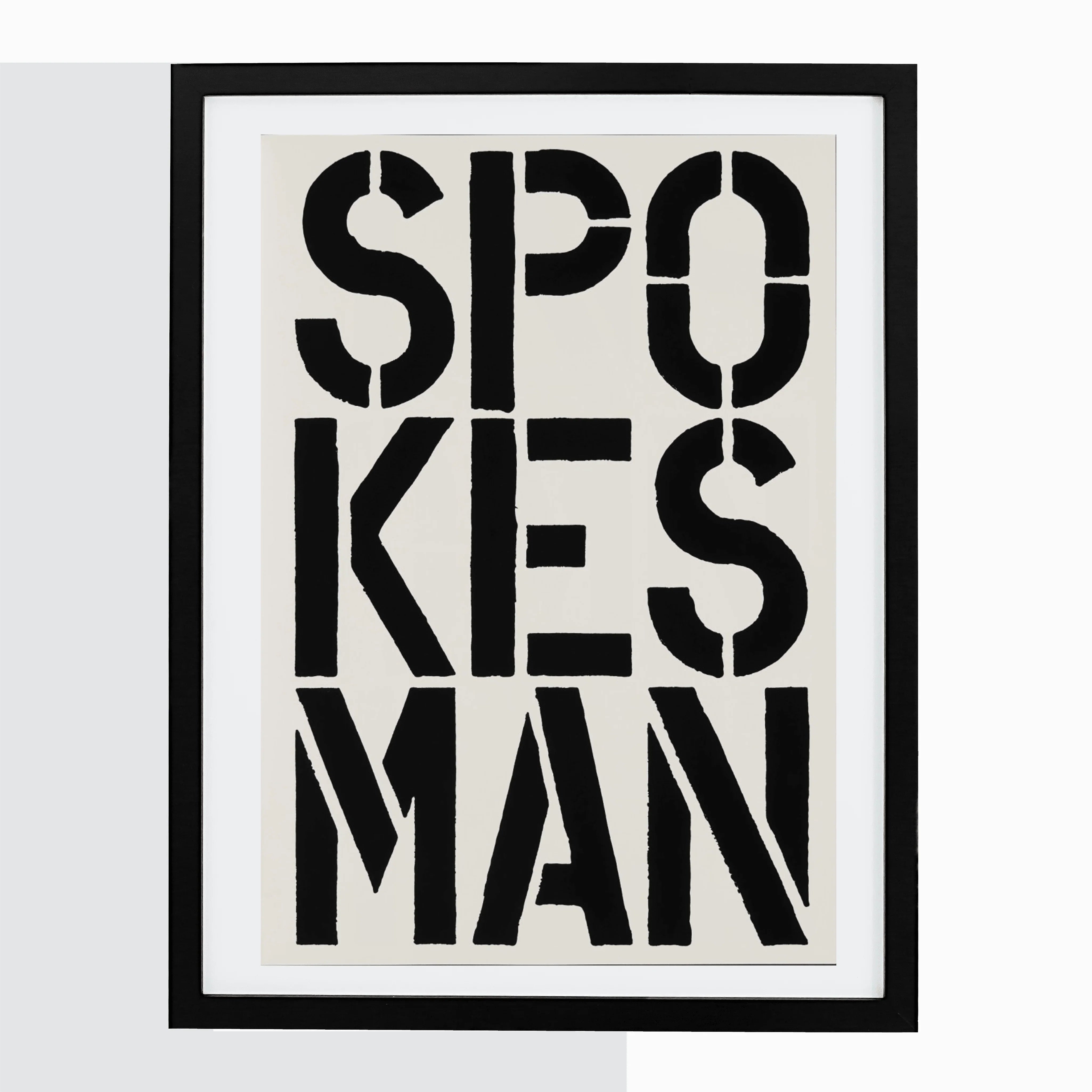 Spokesman (page from Black Book), 1989 by Christopher Wool