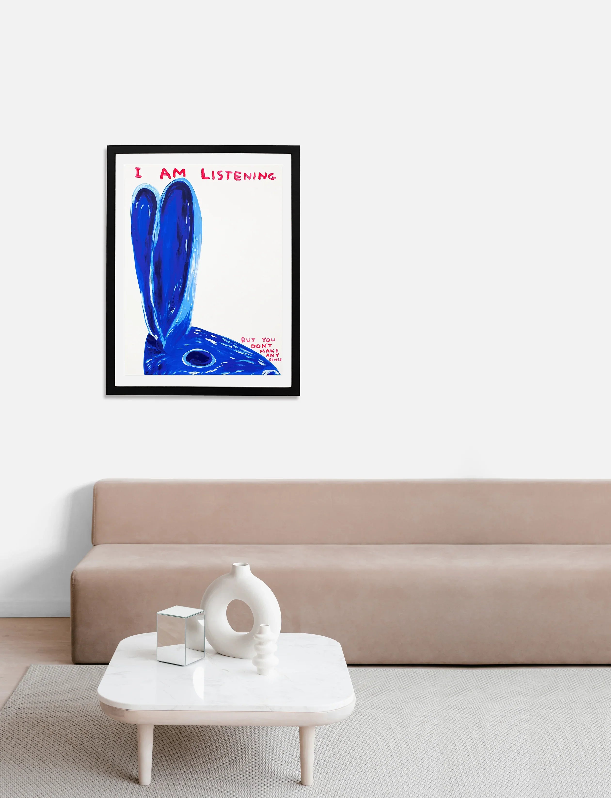 Untitled (I Am Listening), 2020 by David Shrigley