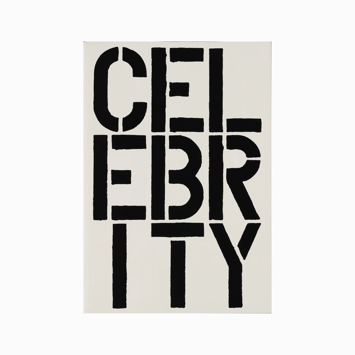 Celebrity (page from Black Book), 1989 by Christopher Wool