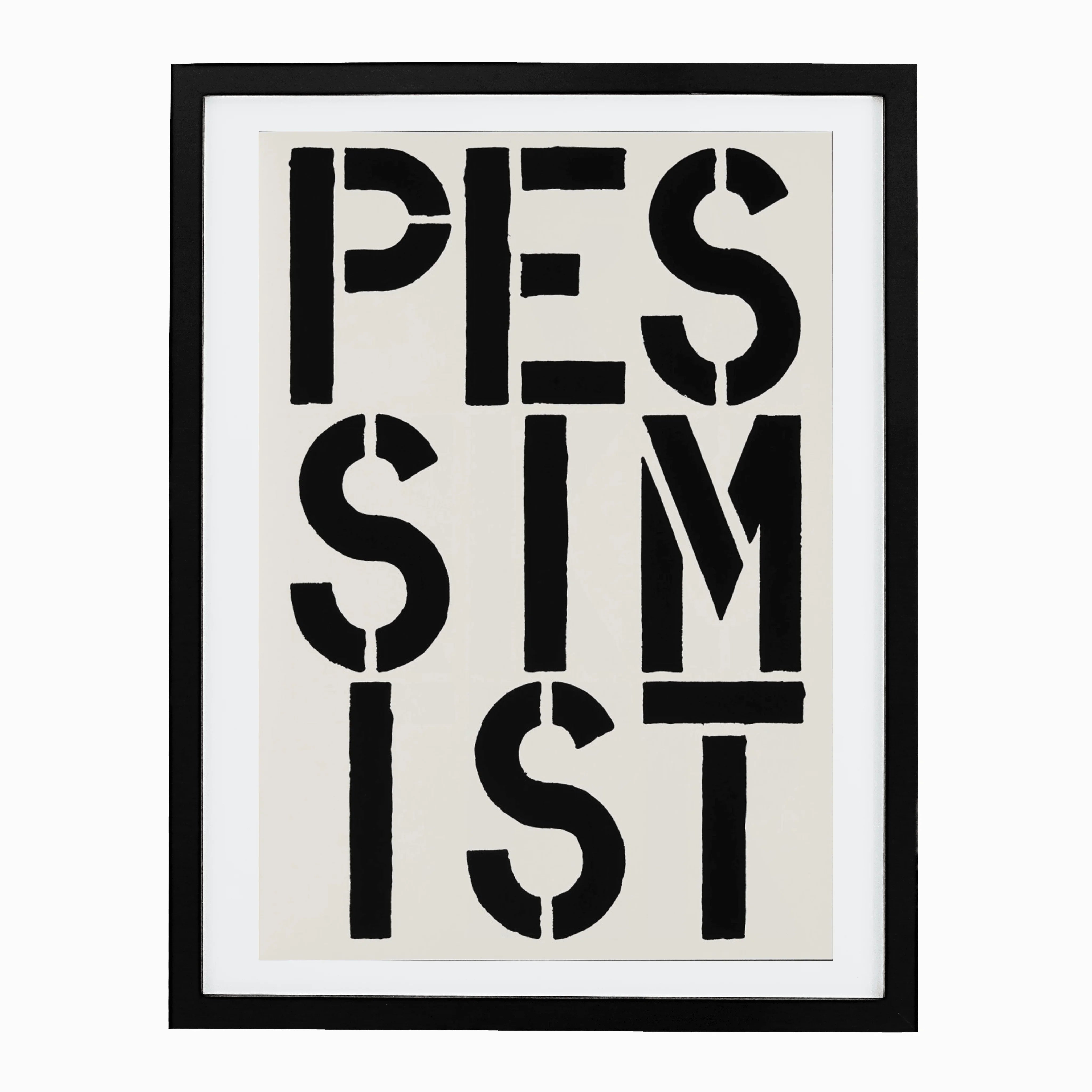 Pessimist (page from Black Book), 1989 by Christopher Wool