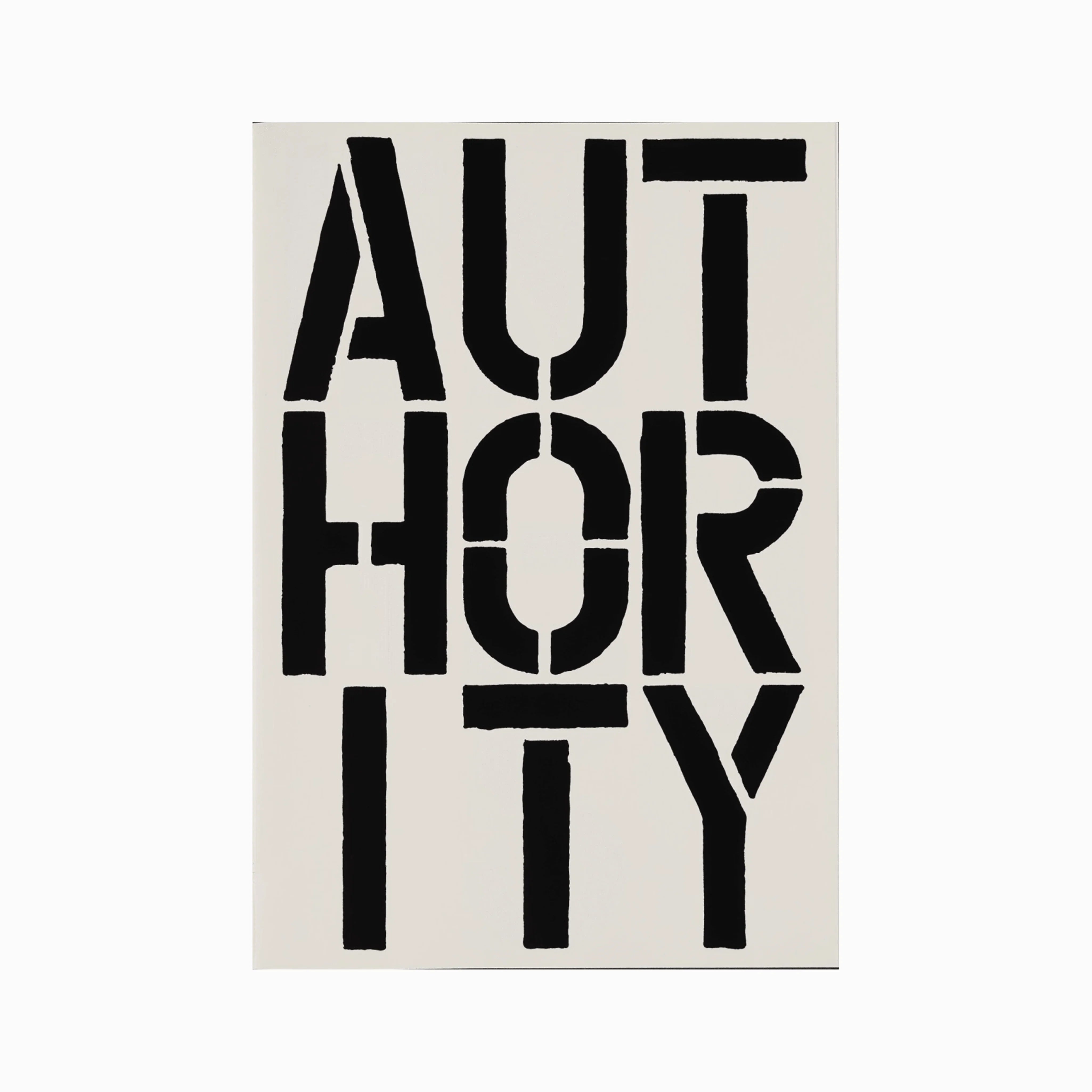 Authority (page from Black Book), 1989 by Christopher Wool