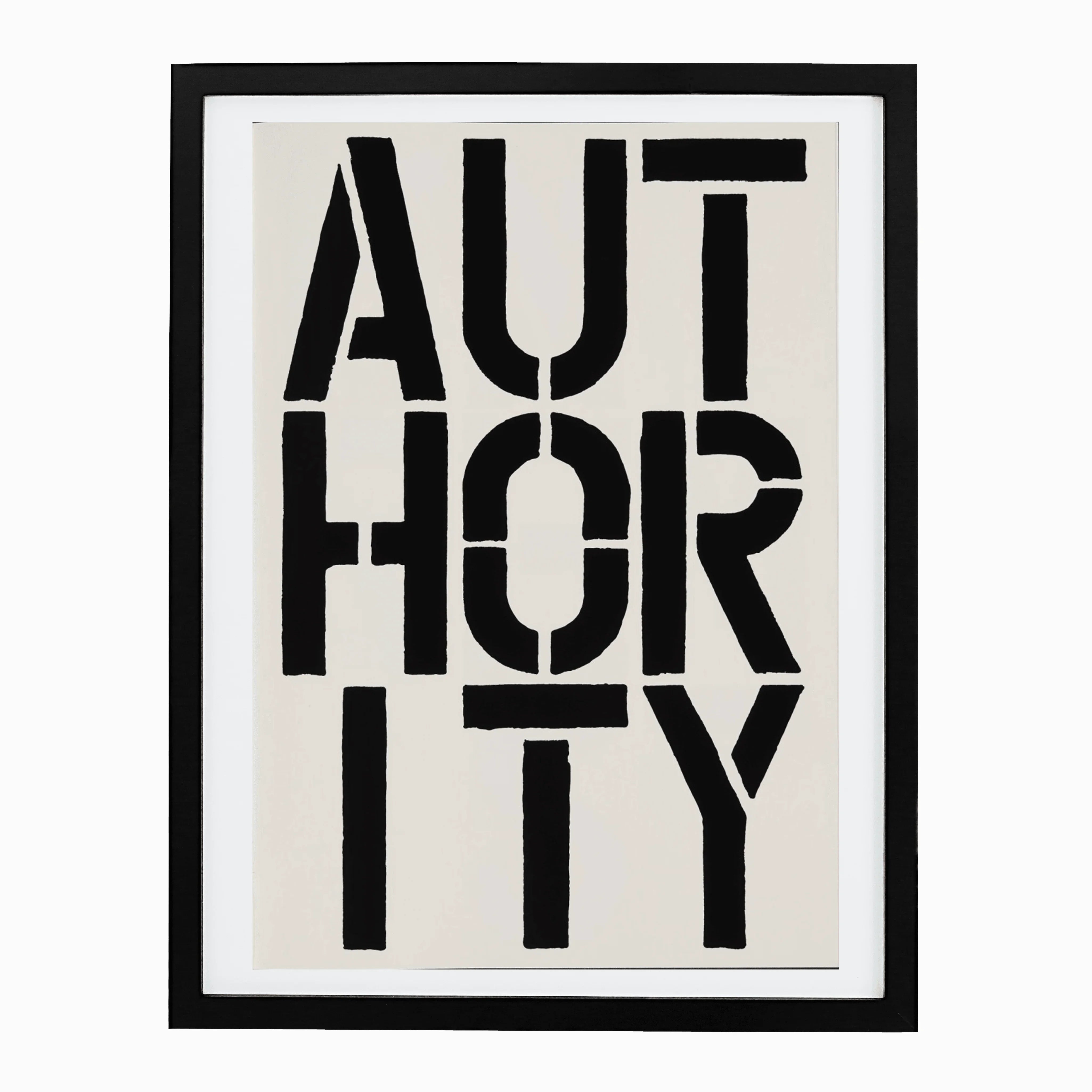 Authority (page from Black Book), 1989 by Christopher Wool
