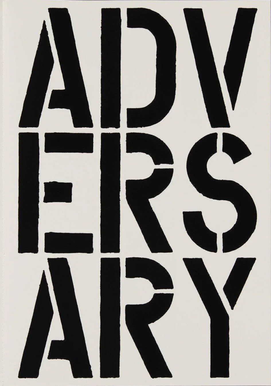 Adversary (page from Black Book), 1989 by Christopher Wool