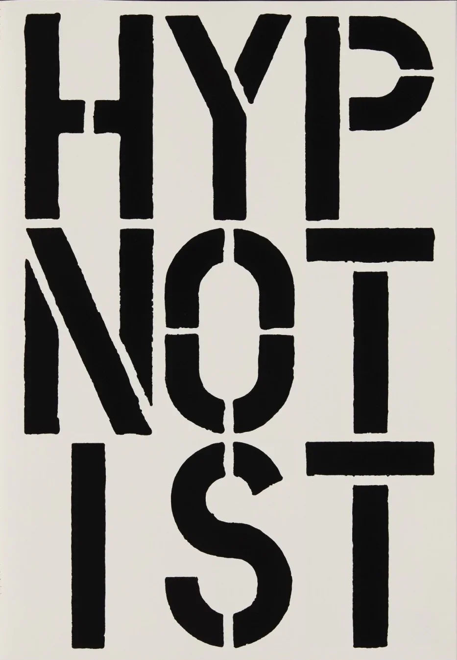 Hypnotist, Page from Black Book, 1989 by Christopher Wool