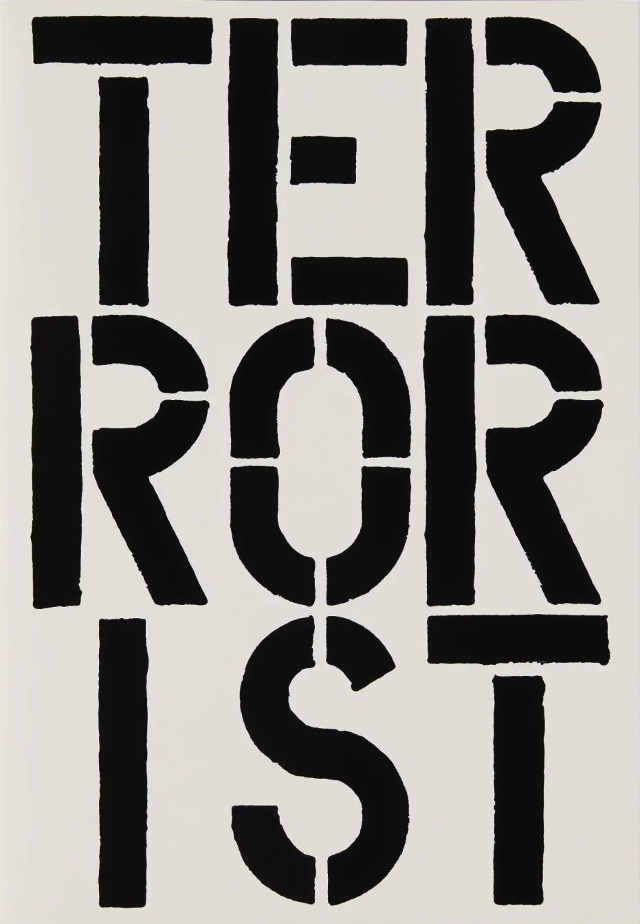 Terrorist, Page from Black Book, 1989 by Christopher Wool