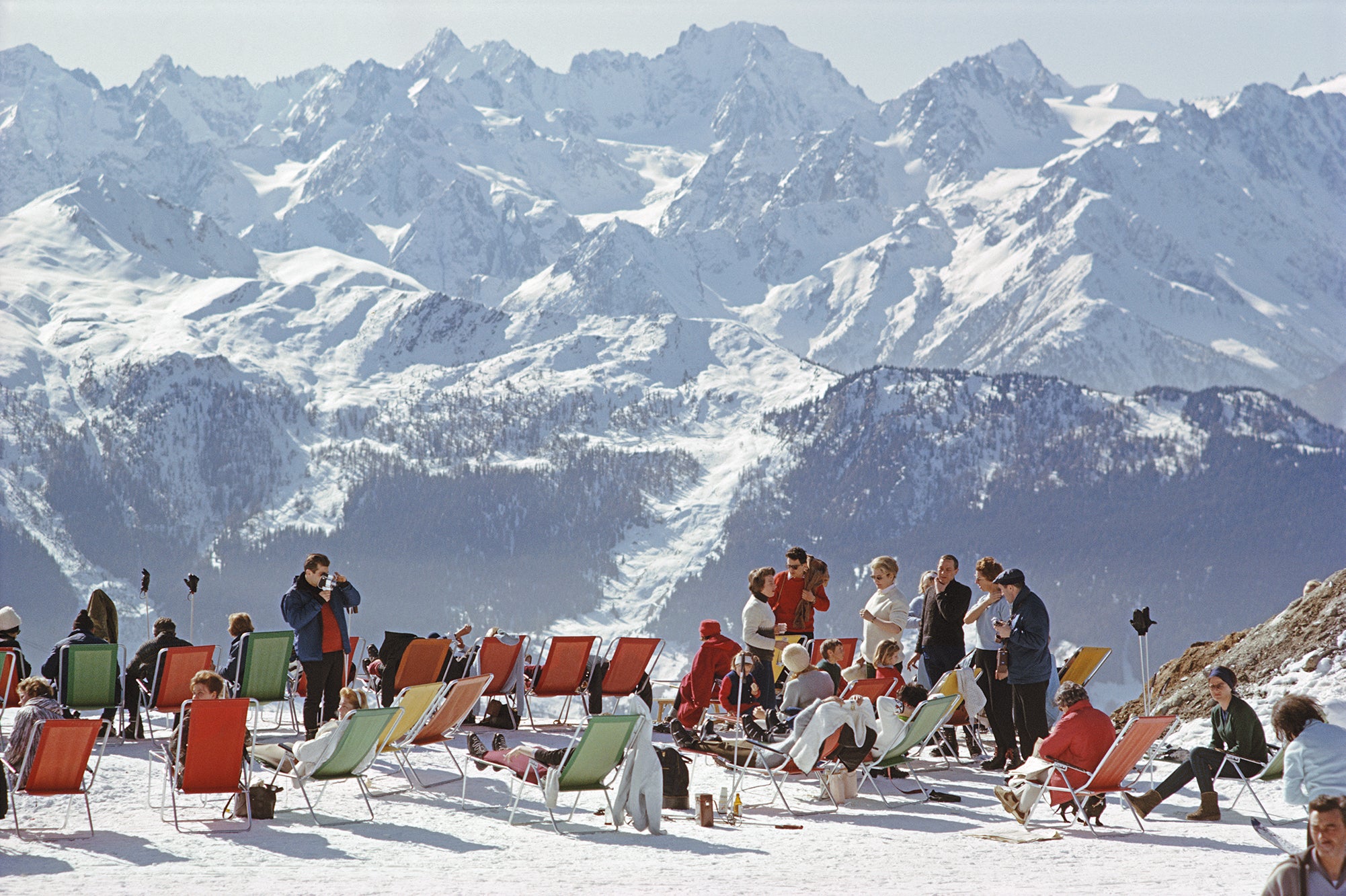 Lounging In Verbier (Swiss Alps), 1964 by Slim Aarons