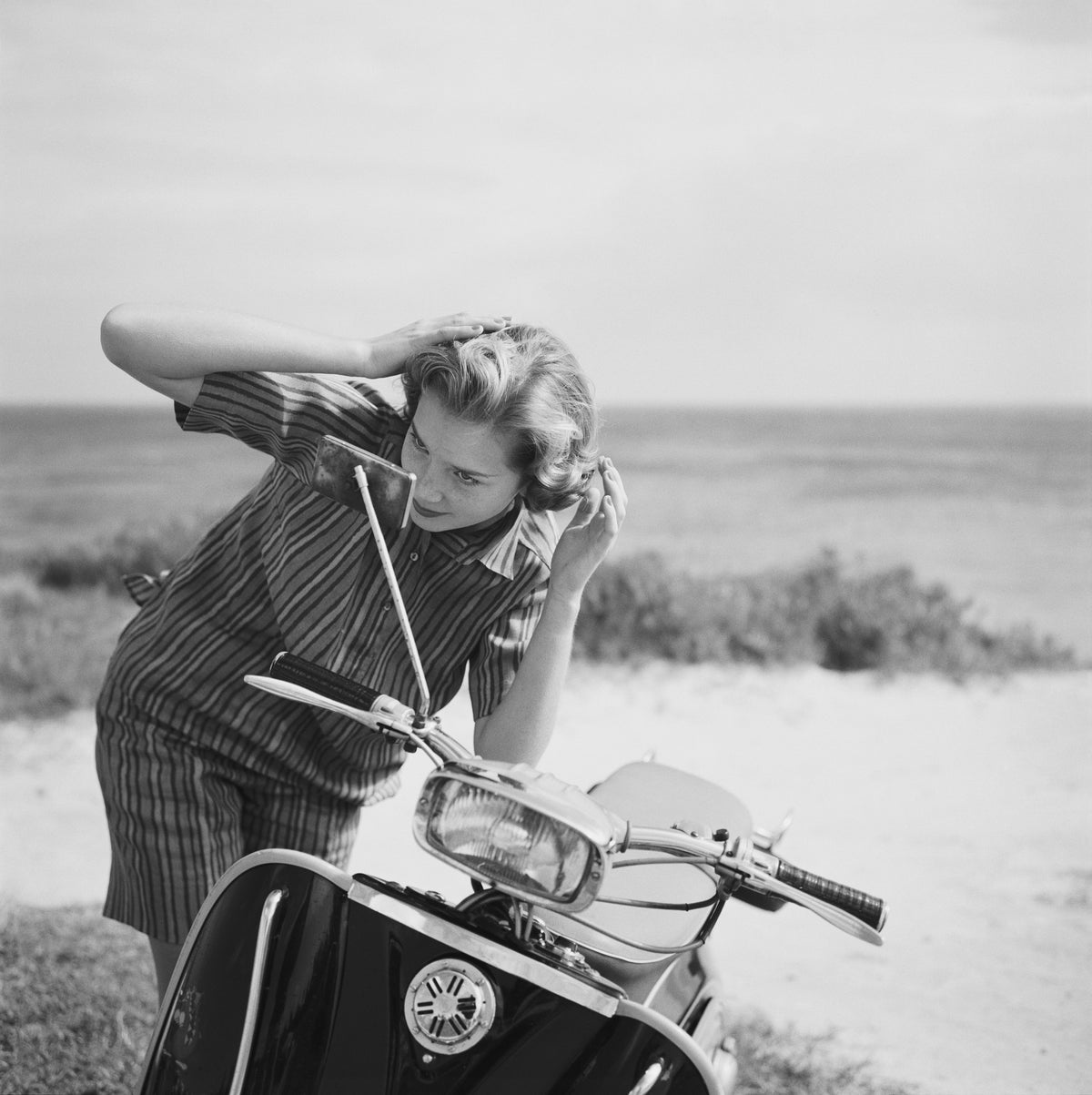 Faith Gibbons (Holiday Hair Check), 1958 by Slim Aarons