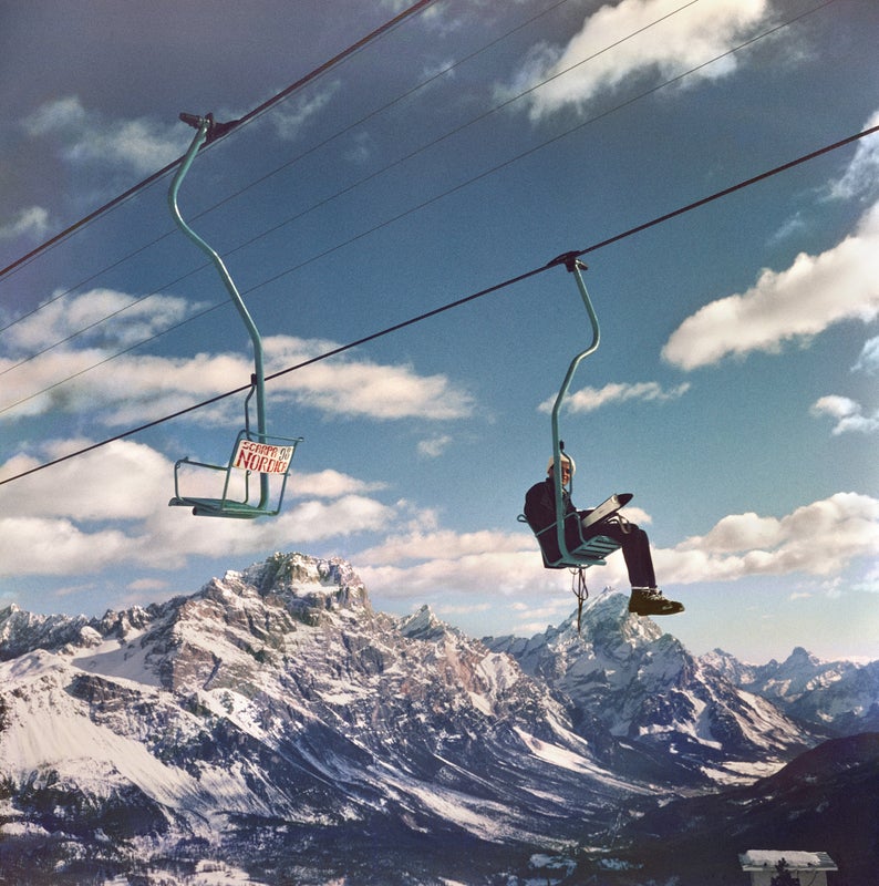 Cortina D'Ampezzo (Ski Lift), 1962 by Slim Aarons