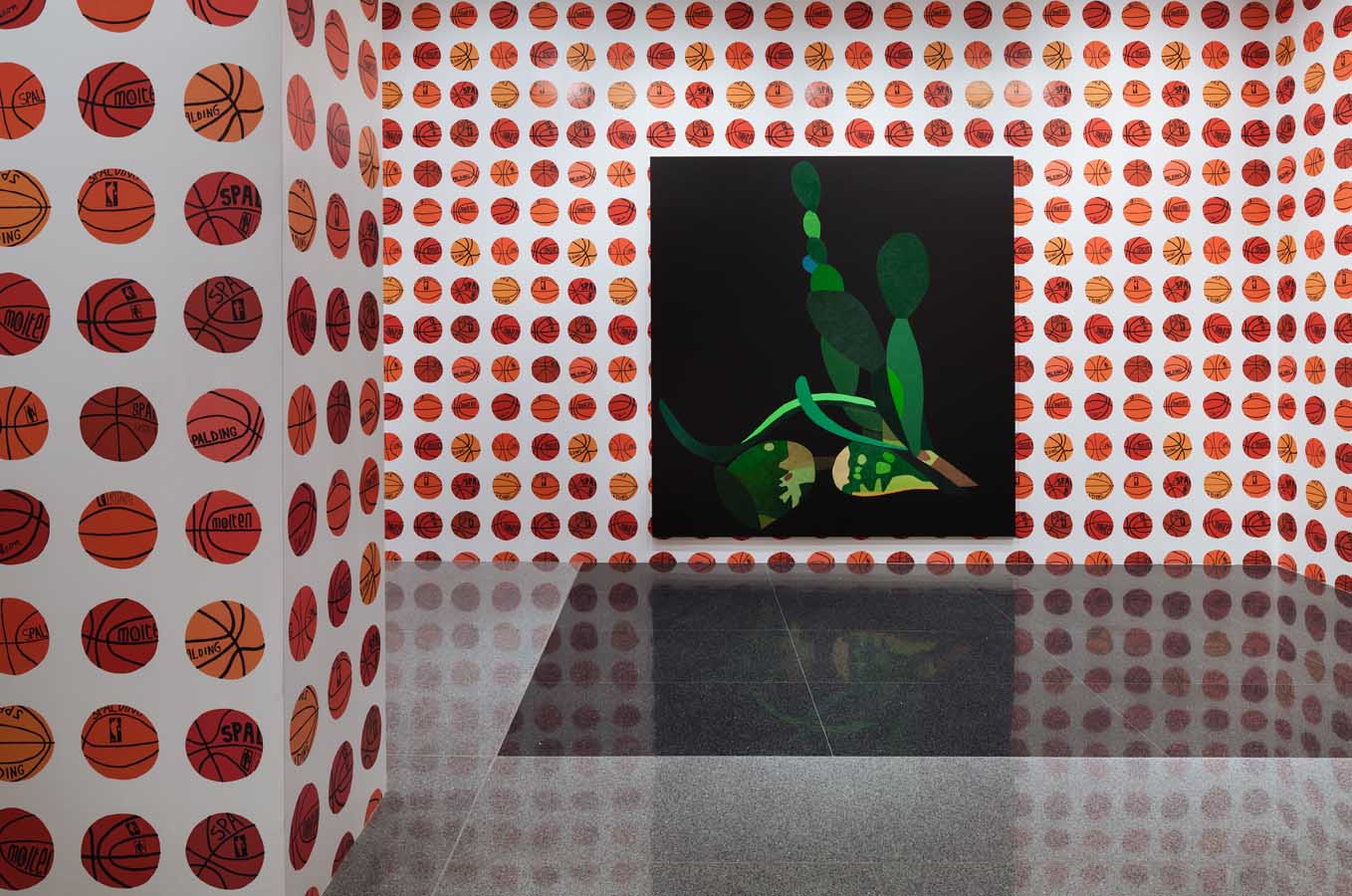 Untitled (Basketball Wallpaper), 2013 by Jonas Wood