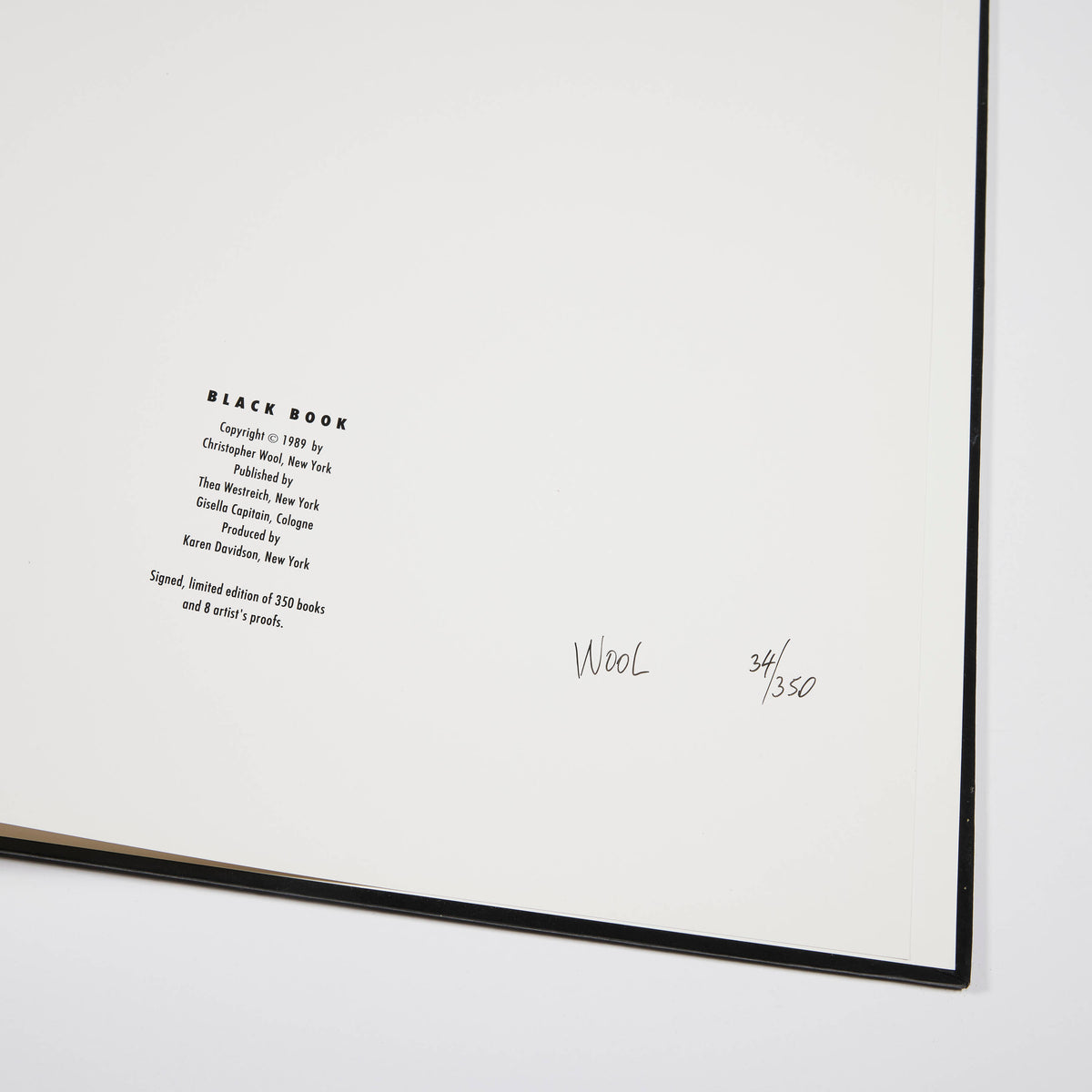 Assistant (page from Black Book), 1989 by Christopher Wool