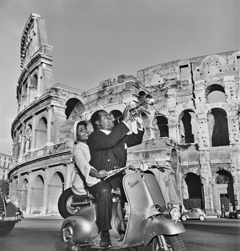 Louis Armstrong (Jazz Scooter), 1948 by Slim Aarons