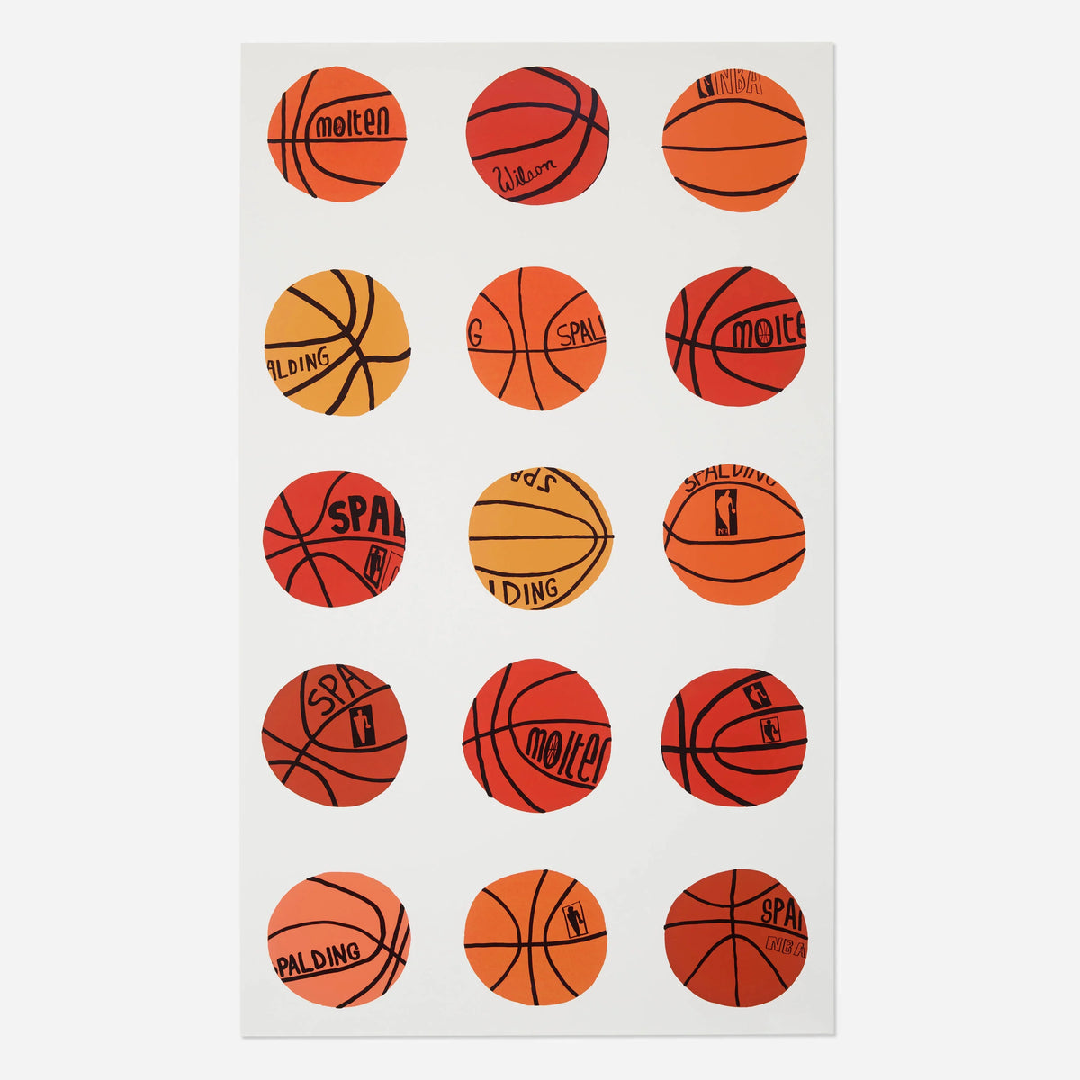 Untitled (Basketball Wallpaper), 2013 by Jonas Wood