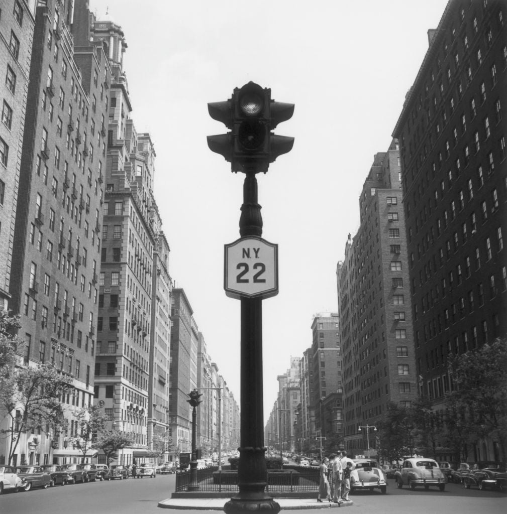 NY Lights (New York City), 1953 by Slim Aarons