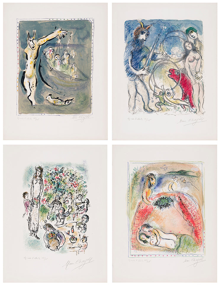 Sur la terre des dieux (complete portfolio of 12 lithographs), 1967-1968 by Marc Chagall
