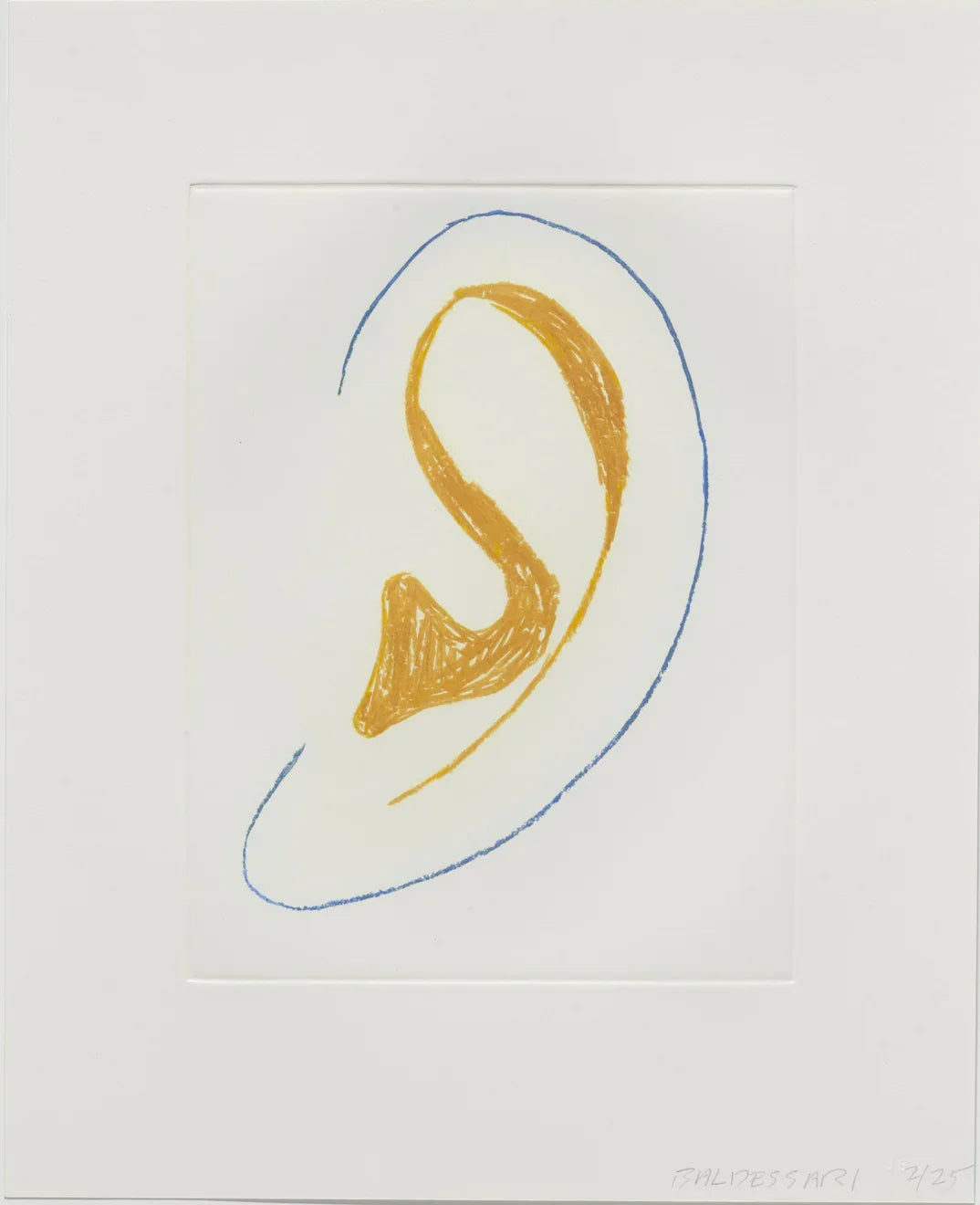 Six Ear Drawings (Complementary Colors) (H.175-H.180), 2007 by  John Baldessari
