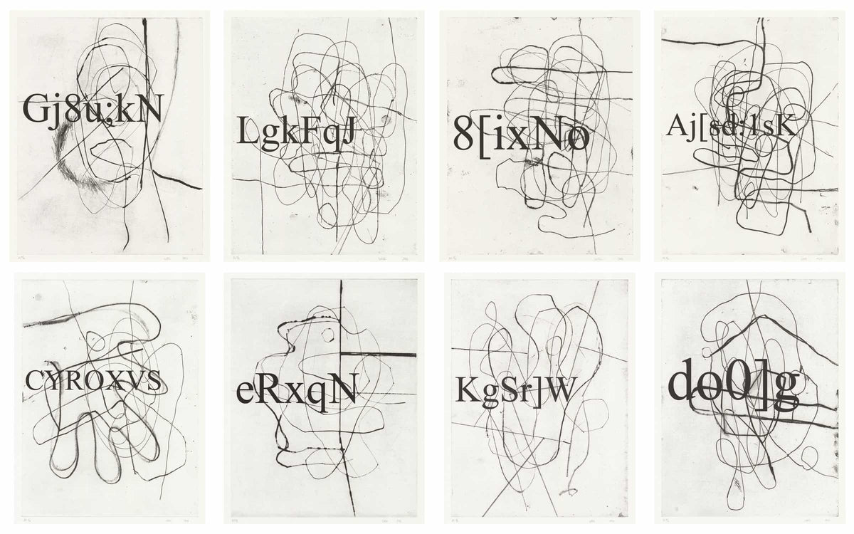 a.k.a. (Complete Set of 8), 2016 by Christopher Wool