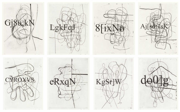 a.k.a. (Complete Set of 8), 2016 by Christopher Wool