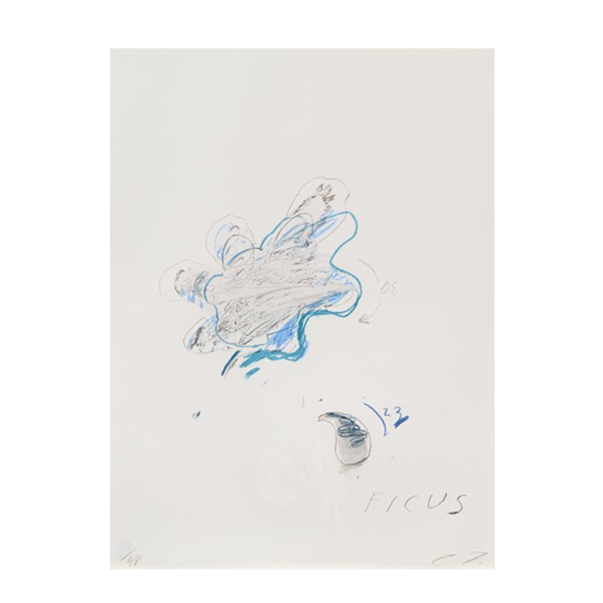 Ficus Carica, from Natural History Part II: Some Trees of Italy, 1976 by Cy Twombly