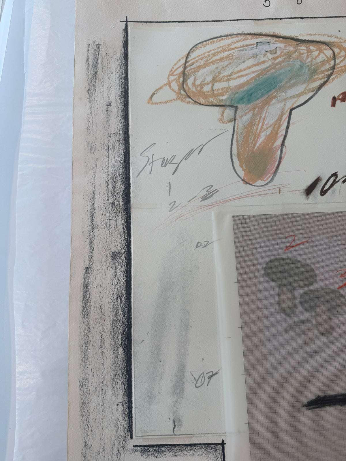 Plate III, from Natural History Part I: Mushrooms, 1974 by Cy Twombly