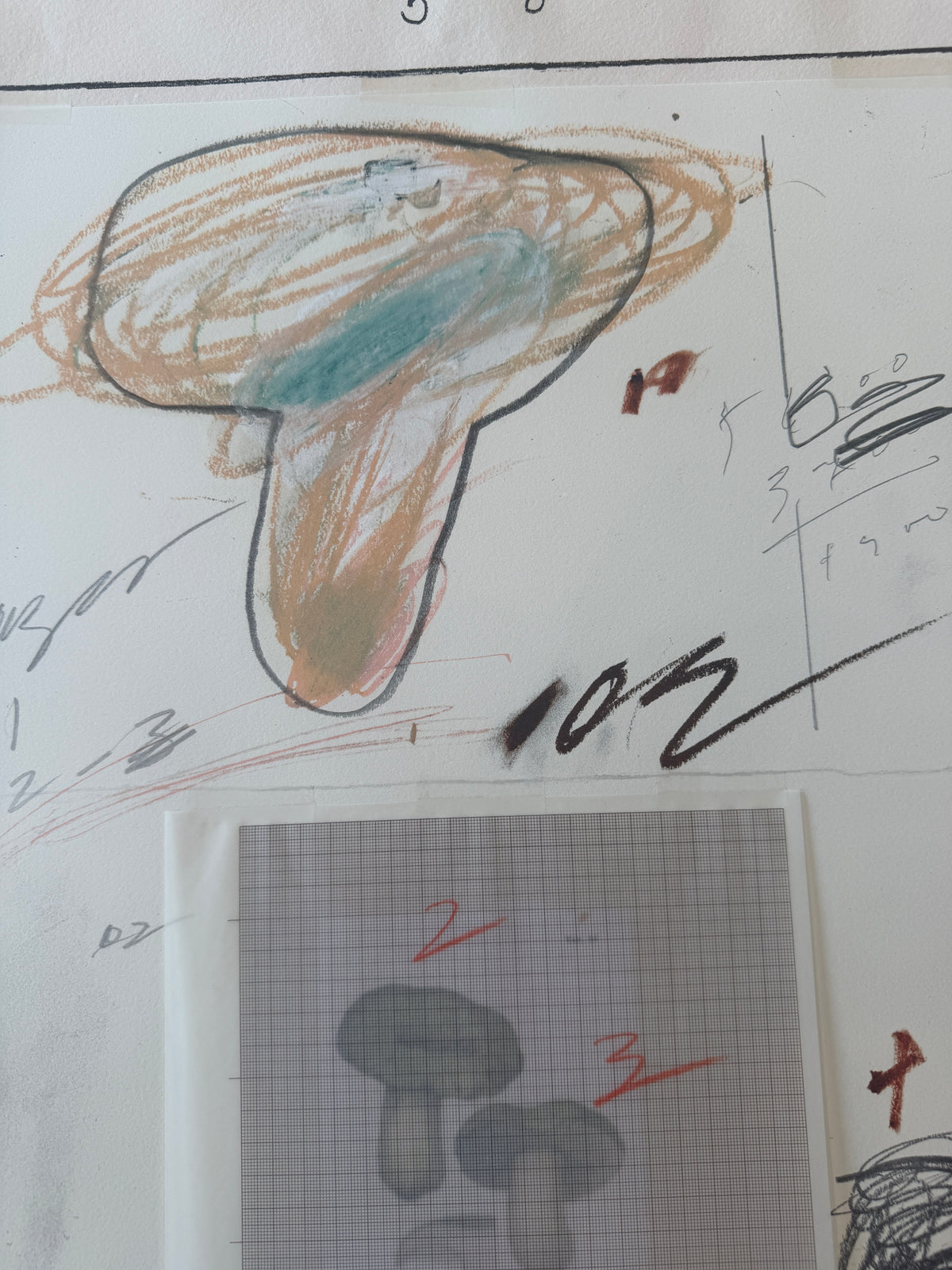 Plate III, from Natural History Part I: Mushrooms, 1974 by Cy Twombly