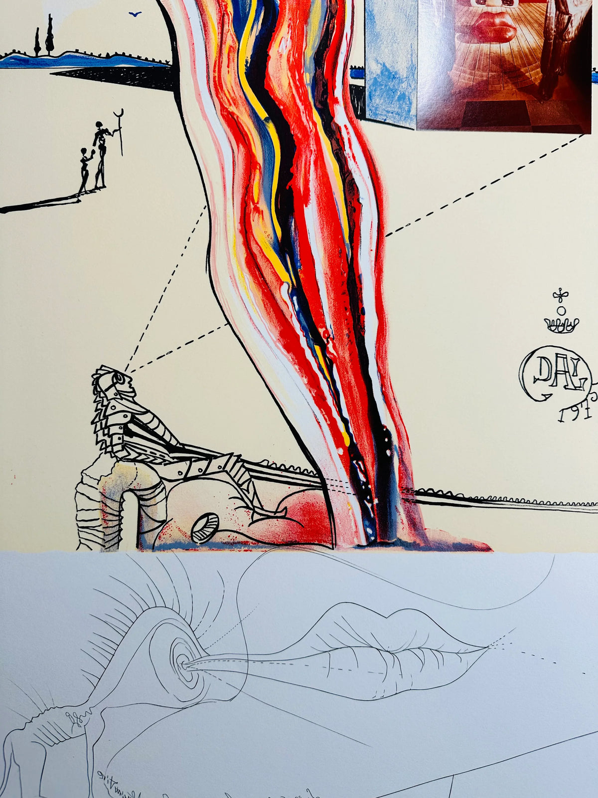 Liquid & Gaseous Television (Imagination & Objects of the Future Portfolio), 1975-1976 by  Salvador Dali