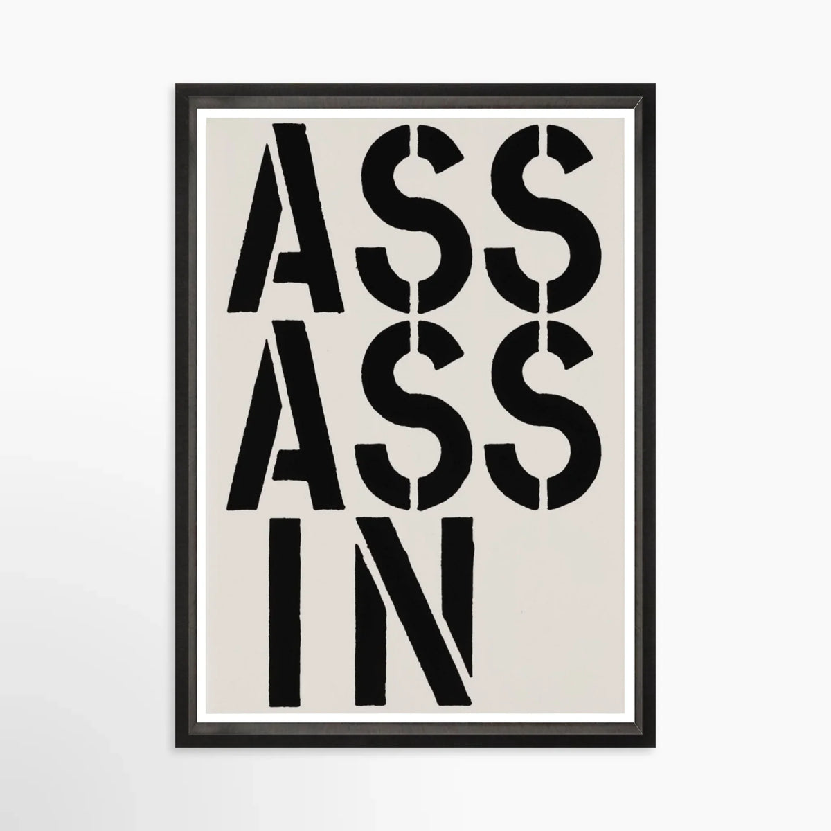 Assassin, Page from Black Book, 1989 by Christopher Wool
