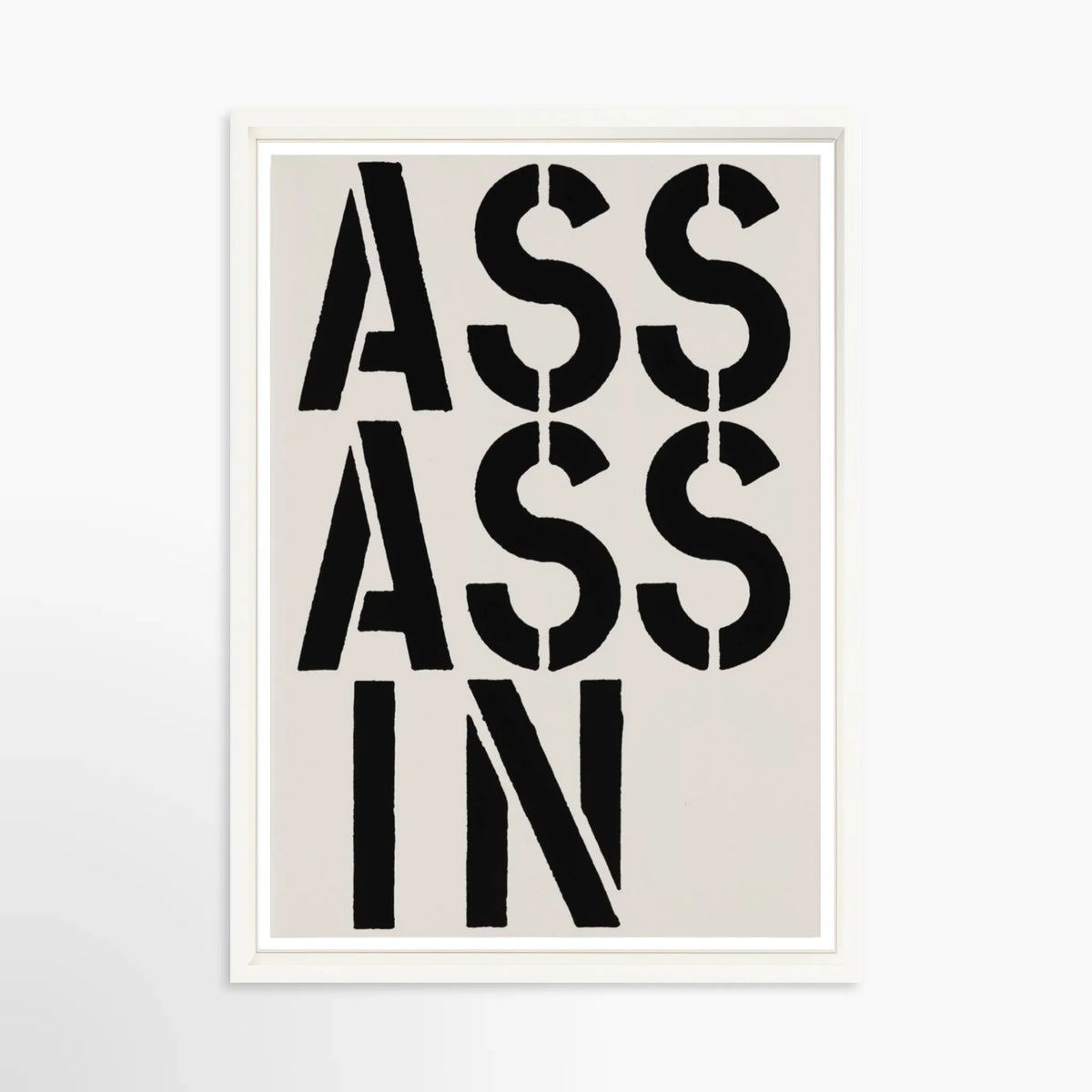 Assassin, Page from Black Book, 1989 by Christopher Wool