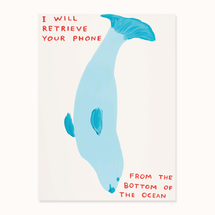 I will retrieve your phone, 2021 by  David Shrigley
