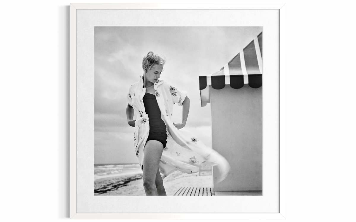 Pulitzer On The Beach, 1955 by Slim Aarons