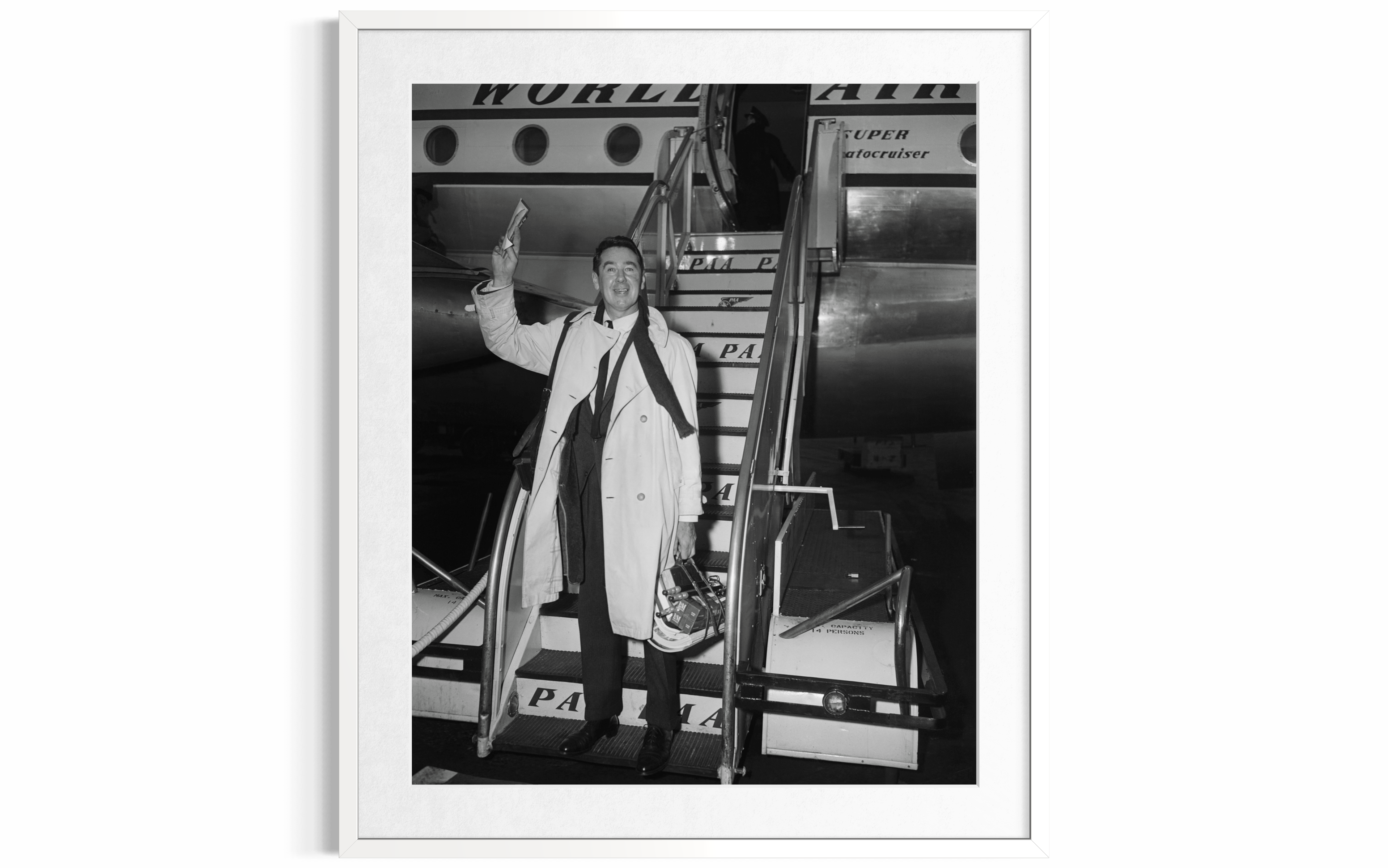 Slim Arrives (Pan Am Airlines), 1955 by Slim Aarons