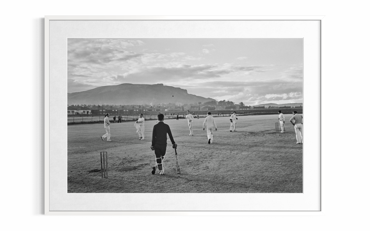 Cricketers on the Pitch (Belfast), 1962 by Slim Aarons
