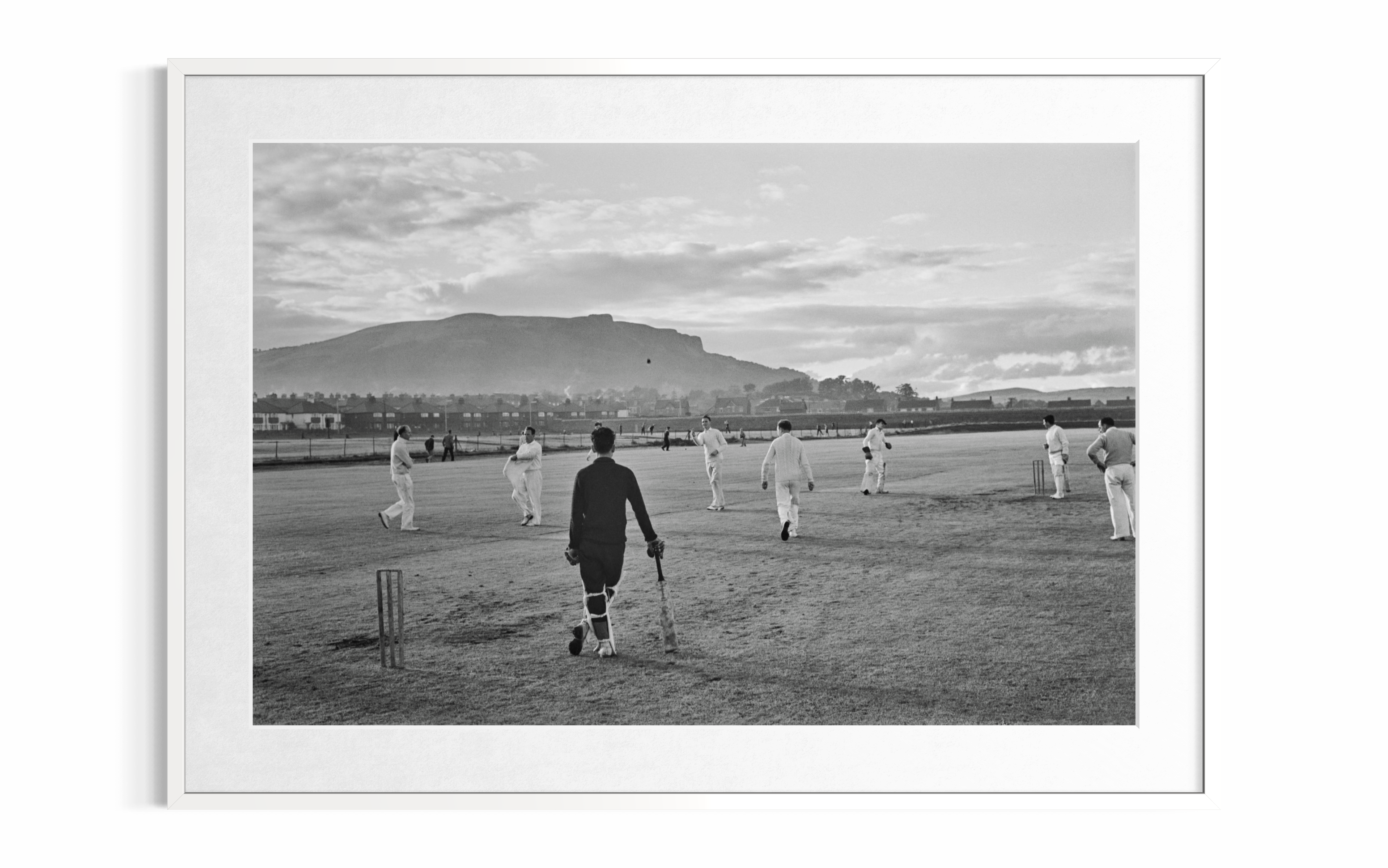 Cricketers on the Pitch (Belfast), 1962 by Slim Aarons