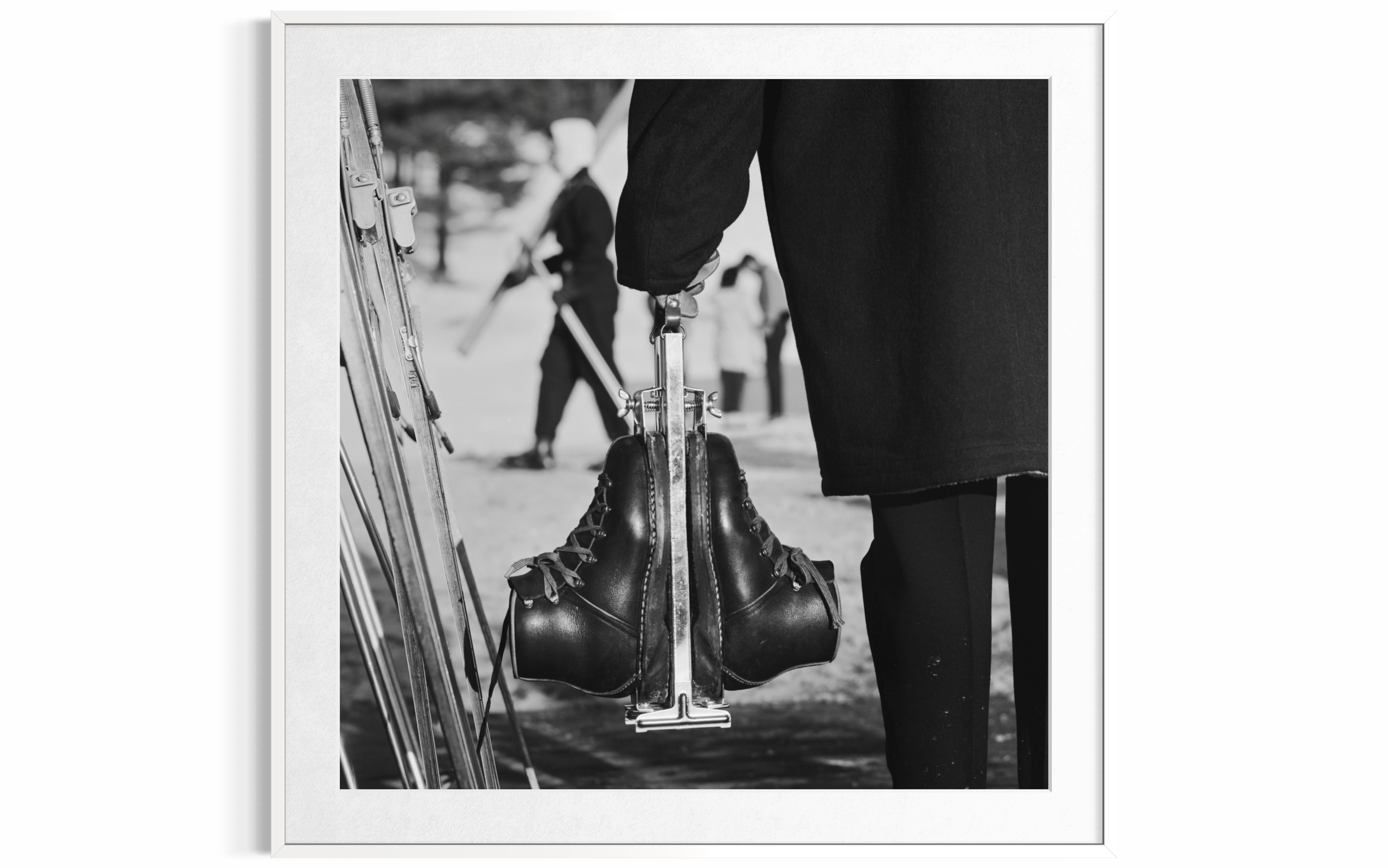 New England Skiing (Boots), 1955 by Slim Aarons