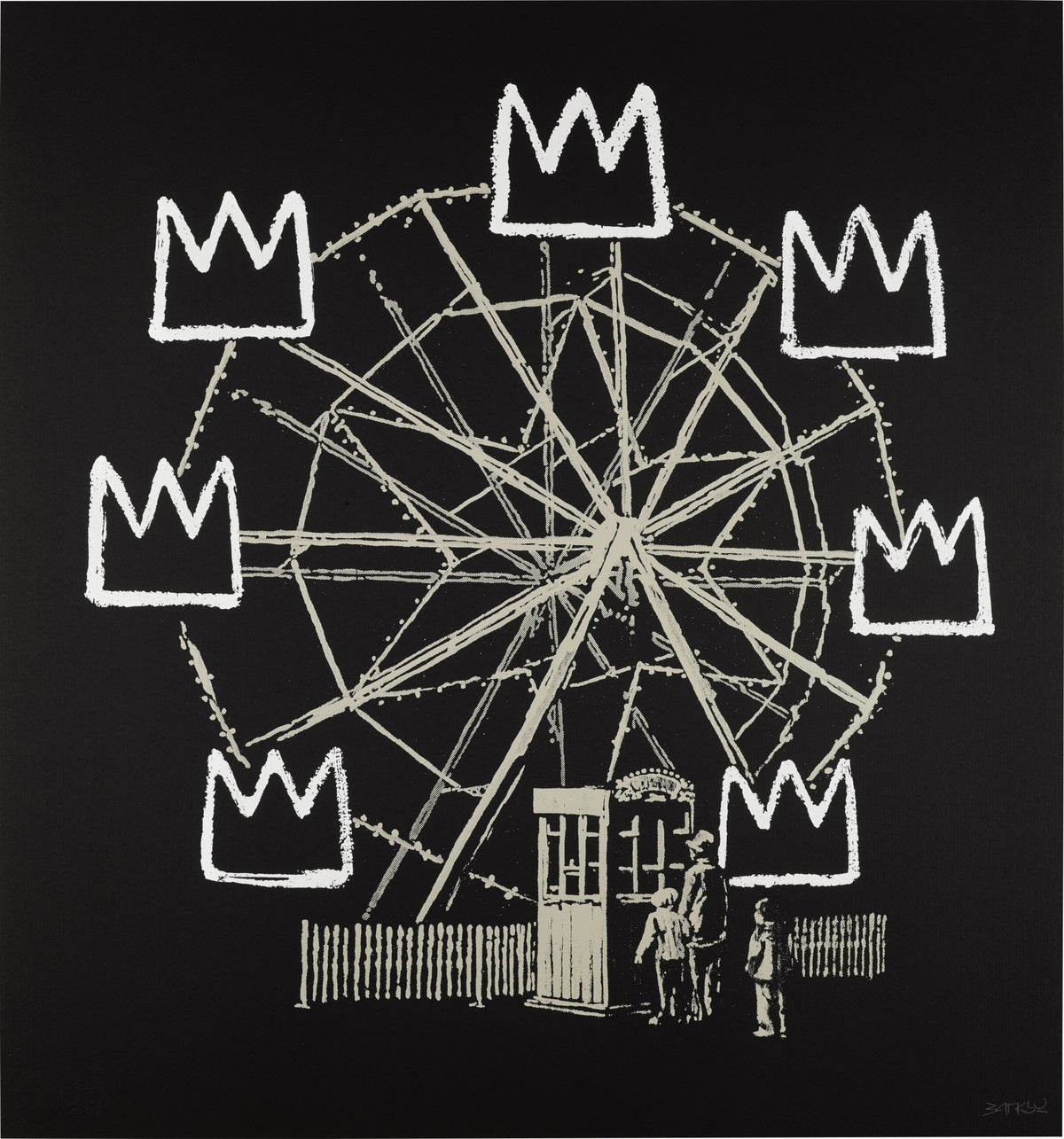 Banksy, Banksquiat (Black), 2019