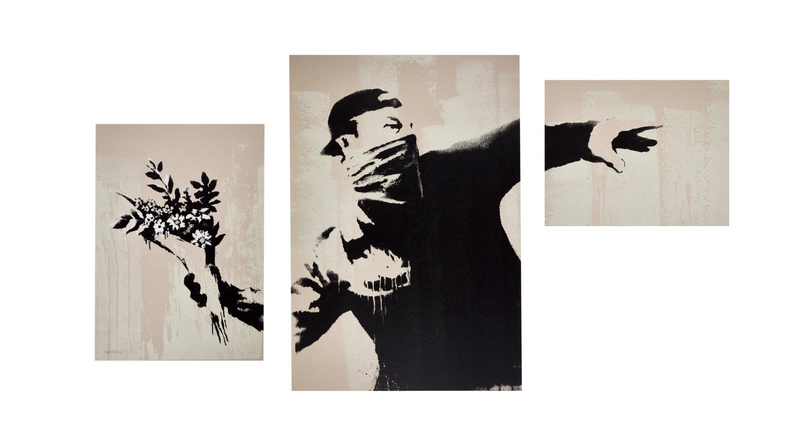 Banksy — Flower Thrower Triptych, 2019 — Edition Guide