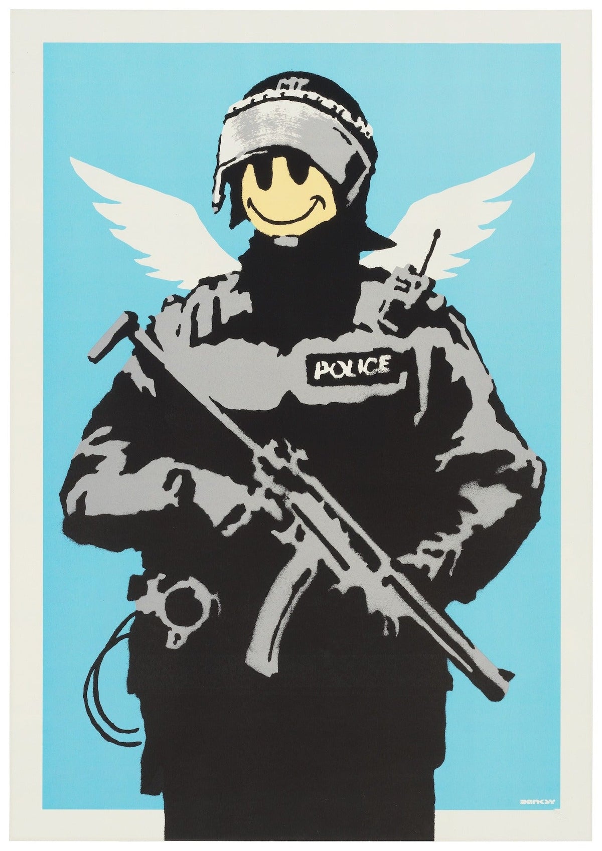 Banksy, Flying Copper, 2003