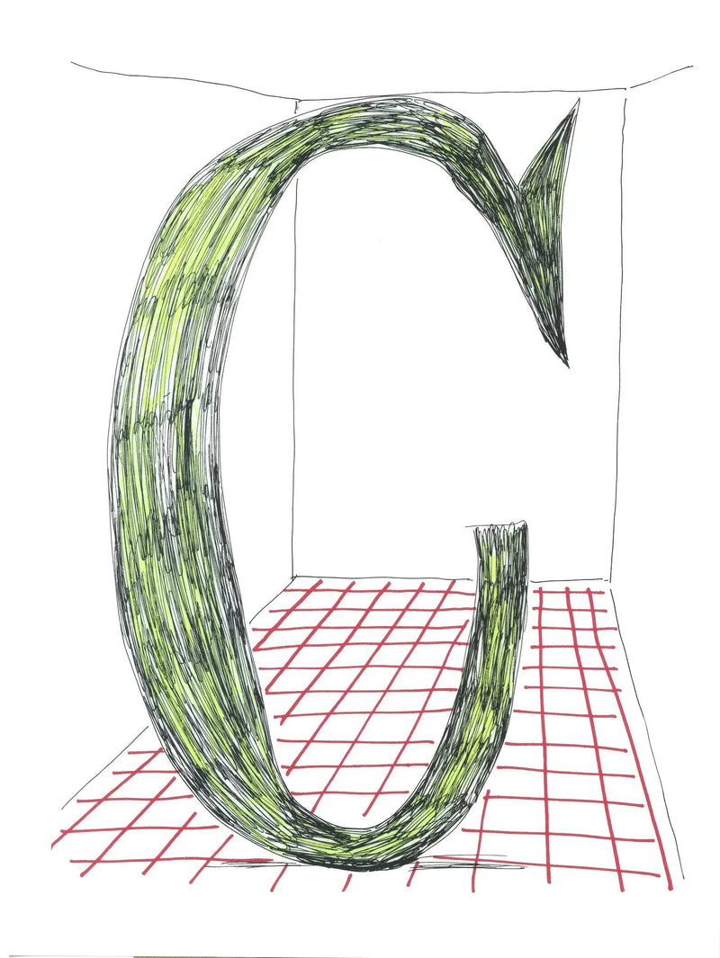 David Hockney, C, from Hockney's Alphabet, 1991 — lithograph